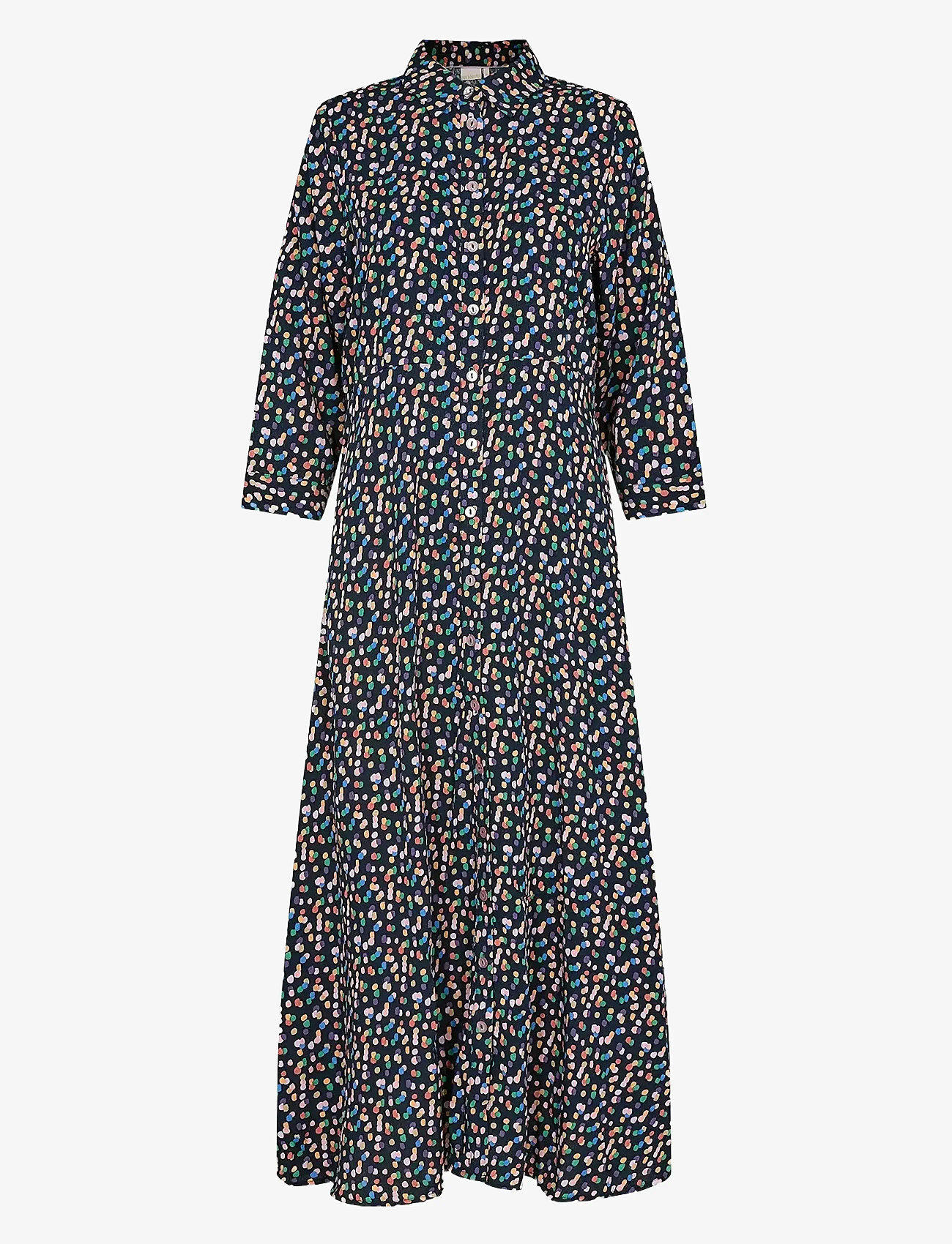 Nümph - NUKIT SARA LONG DRESS - skjortekjoler - dark sapphire - 1