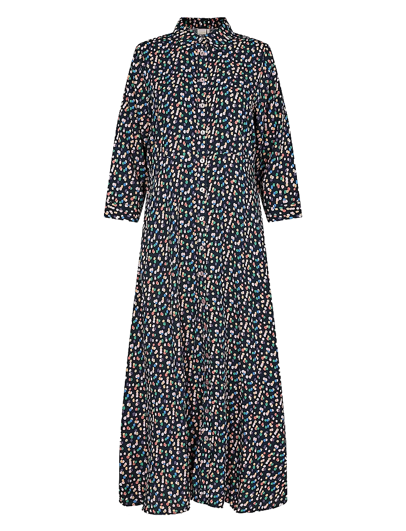 Nümph - NUKIT SARA LONG DRESS - skjortekjoler - dark sapphire - 1