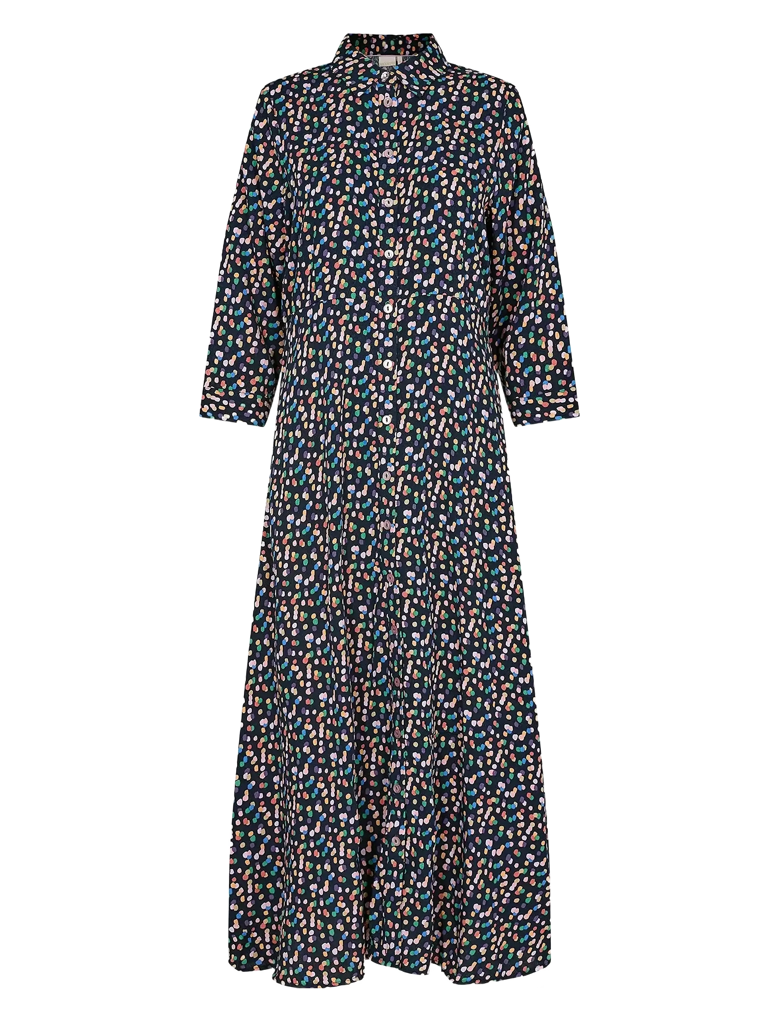 Nümph NUKIT SARA LONG DRESS - Kleider - DARK SAPPHIRE / black