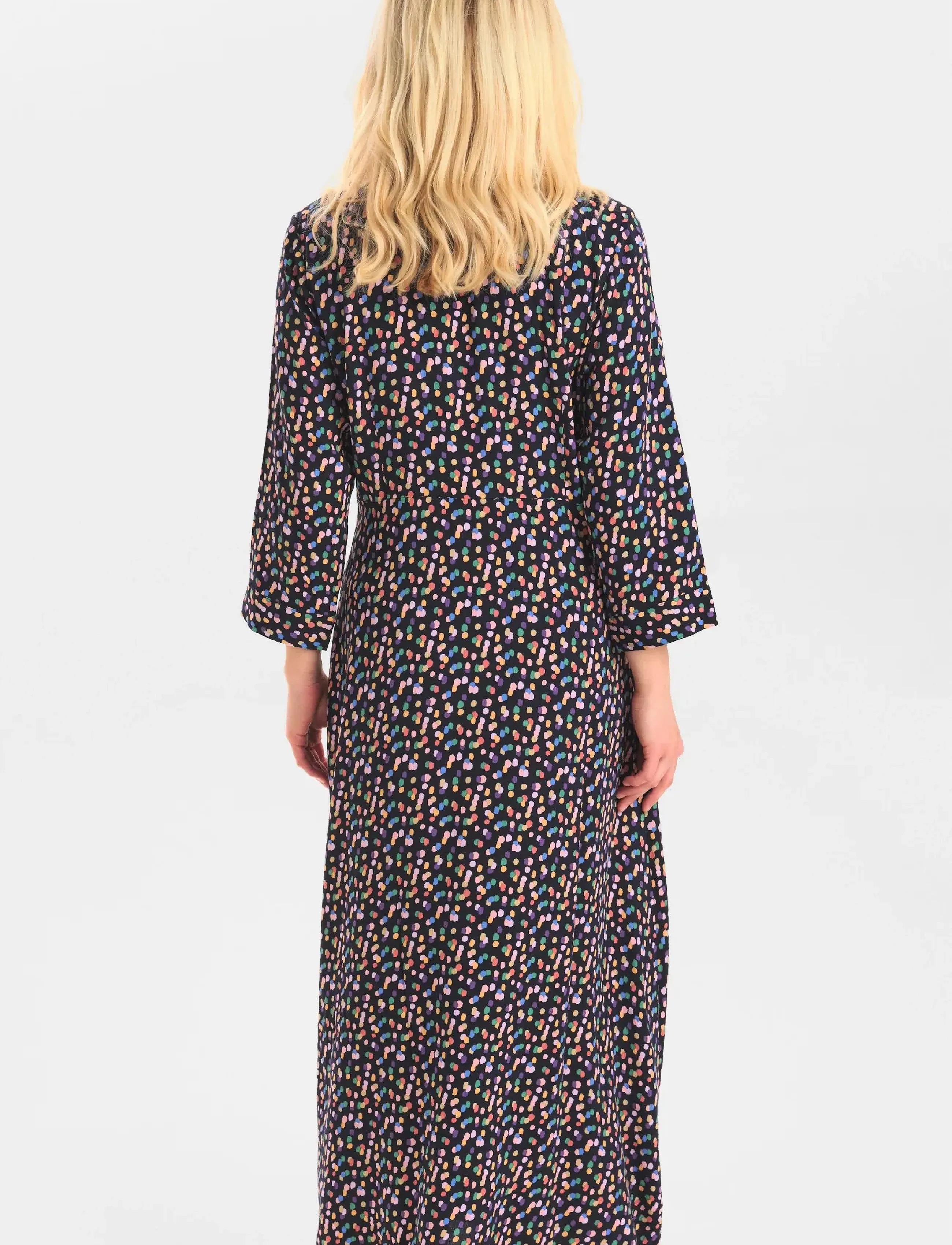 Nümph - NUKIT SARA LONG DRESS - skjortklänningar - dark sapphire - 3