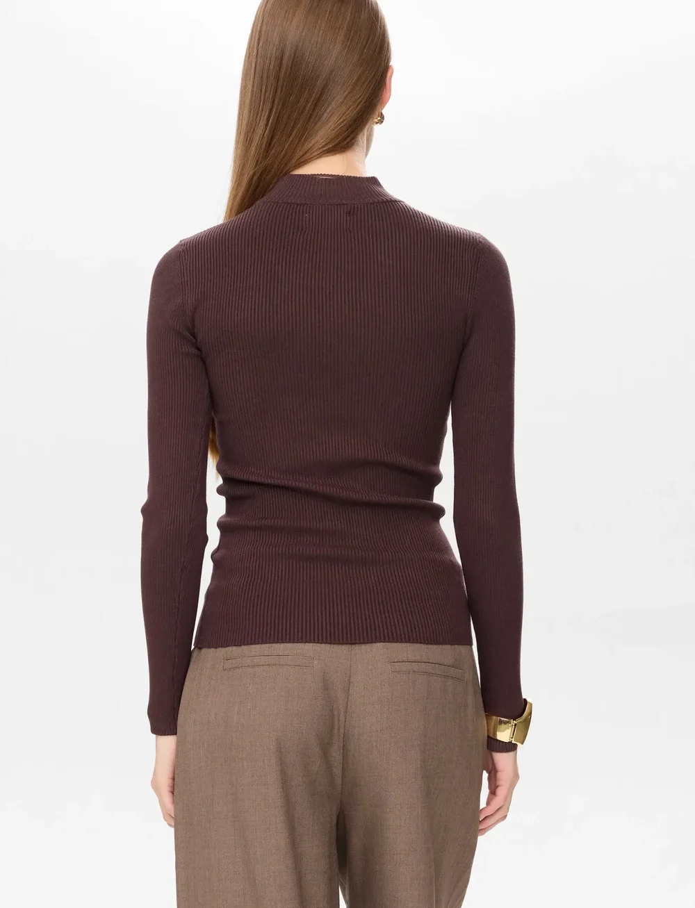 Nümph - NUBIA LS PULLOVER - NOOS - stickade tröjor - black coffee - 3