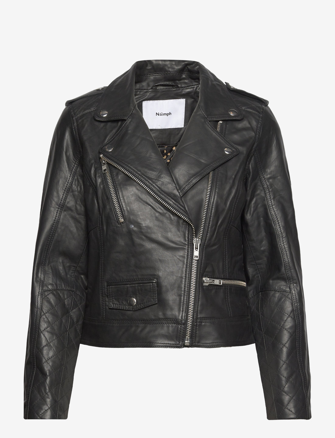 Nümph - NUZANDRAS LEATHER JACKET-NOOS - lederjacken - caviar - 1