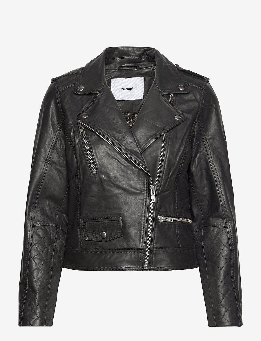 Nümph - NUZANDRAS LEATHER JACKET-NOOS - vestes de printemps - caviar - 1