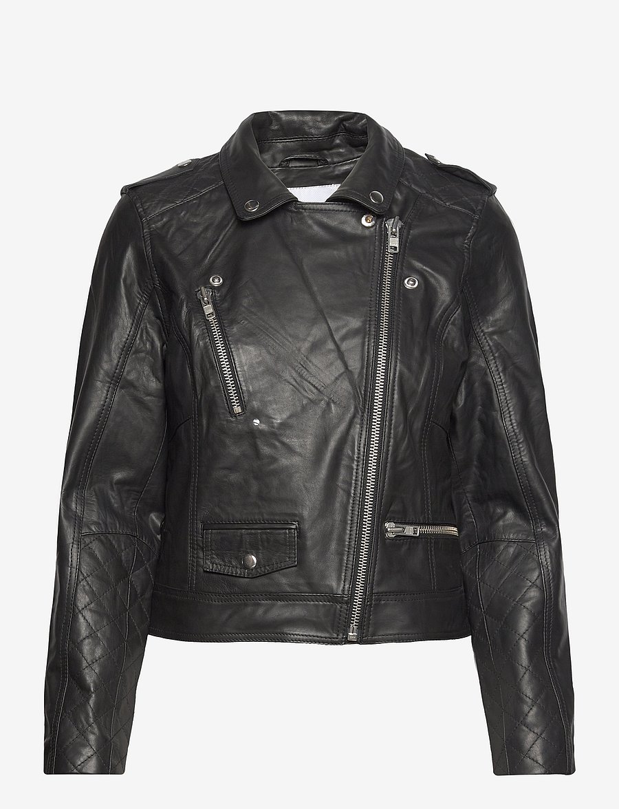 Nümph - NUZANDRAS LEATHER JACKET-NOOS - vestes de printemps - caviar - 2