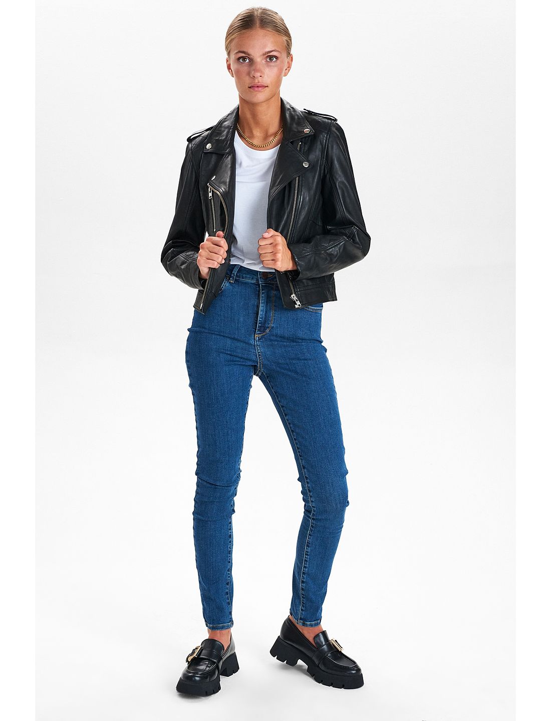 Nümph - NUZANDRAS LEATHER JACKET-NOOS - lederjacken - caviar - 0