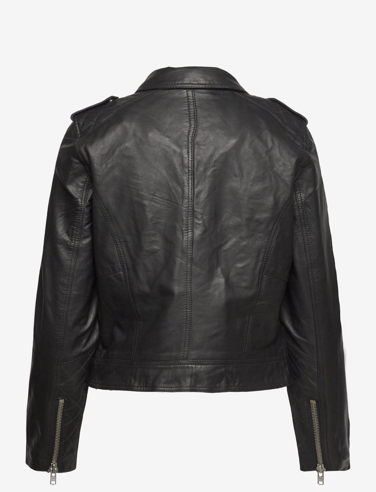 Nümph - NUZANDRAS LEATHER JACKET-NOOS - læderjakker - caviar - 3