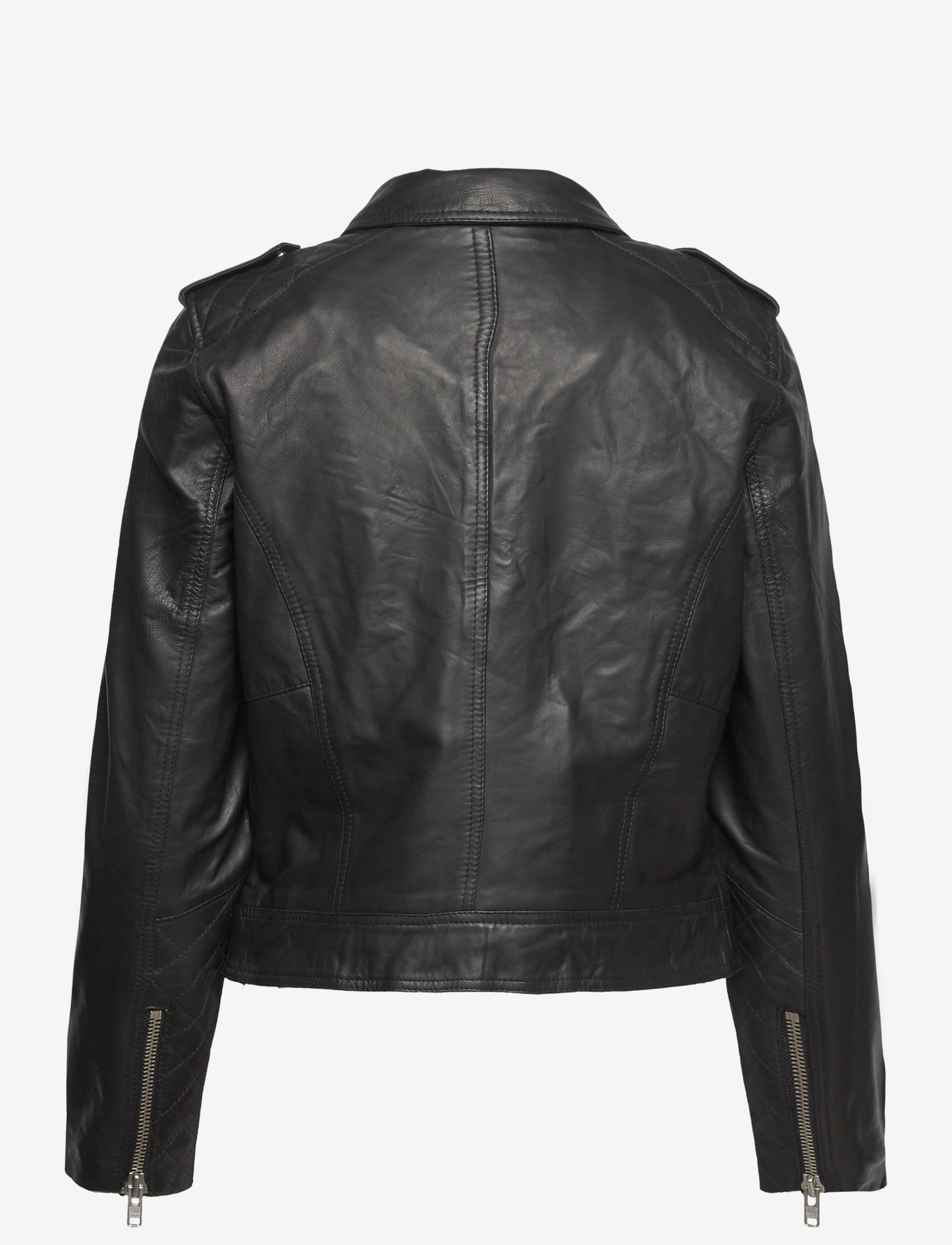 Nümph - NUZANDRAS LEATHER JACKET-NOOS - kurtki skórzane - caviar - 3