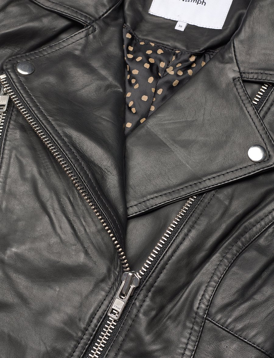 Nümph - NUZANDRAS LEATHER JACKET-NOOS - vestes de printemps - caviar - 5