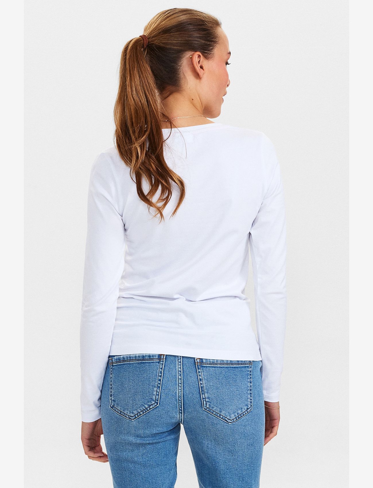 Nümph - NUKAZUMI LS BLOUSE - long-sleeved tops - bright white - 0