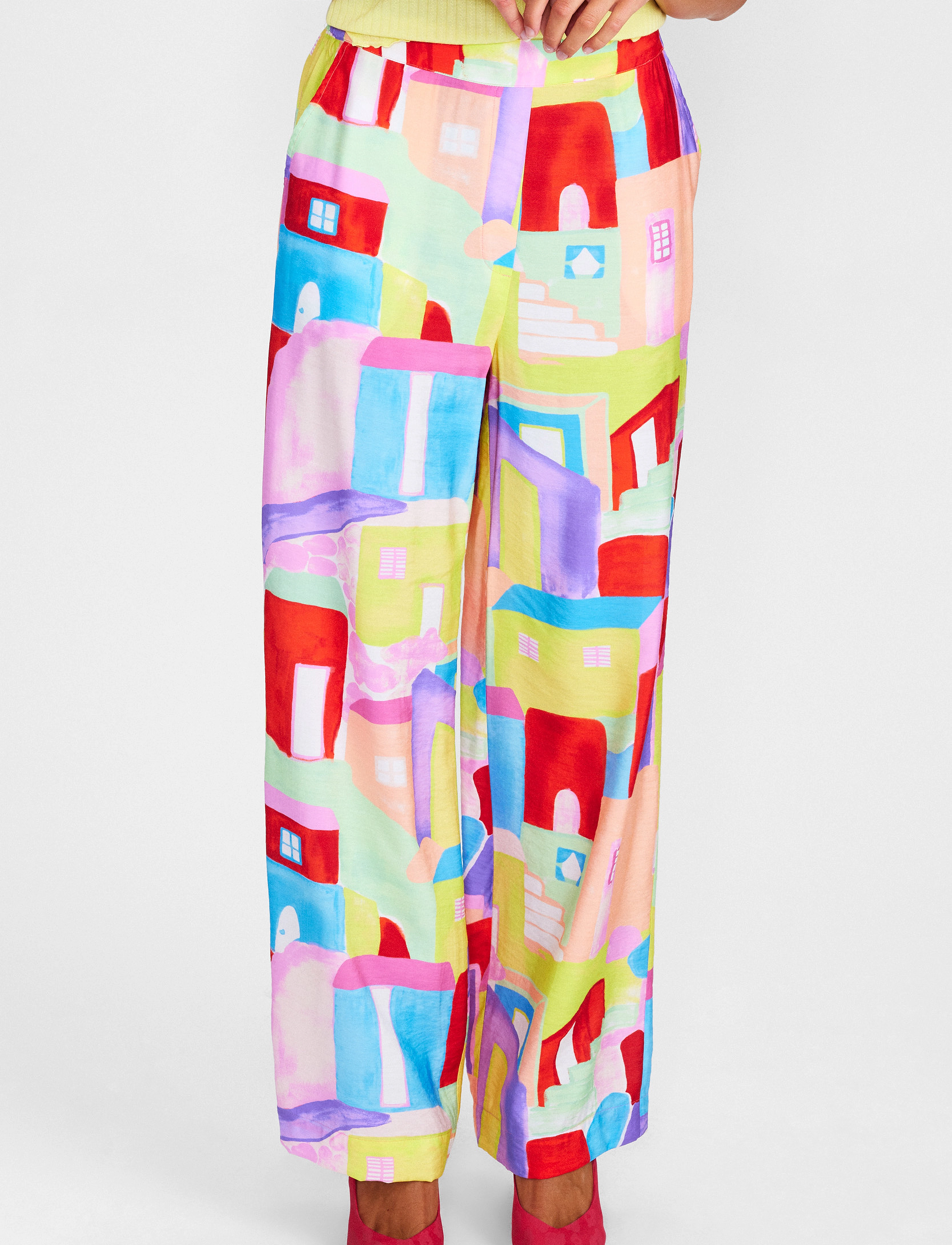 Nümph - NUMARION PANTS - hosen mit weitem bein - cherry tomato - 3