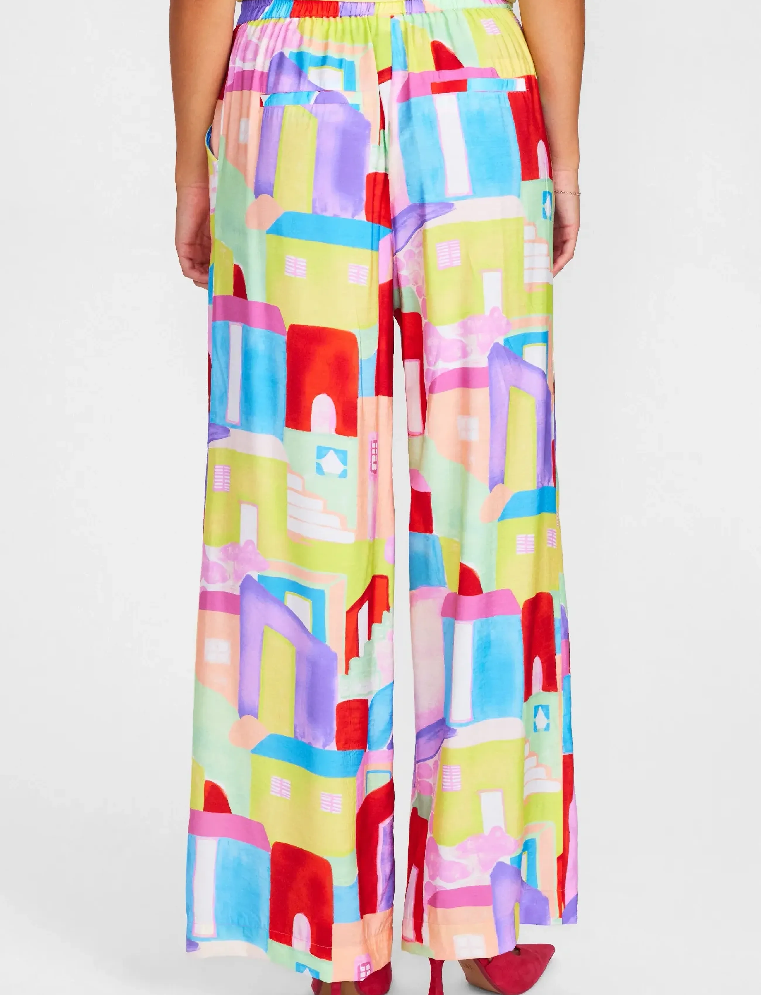 Nümph - NUMARION PANTS - hosen mit weitem bein - cherry tomato - 4