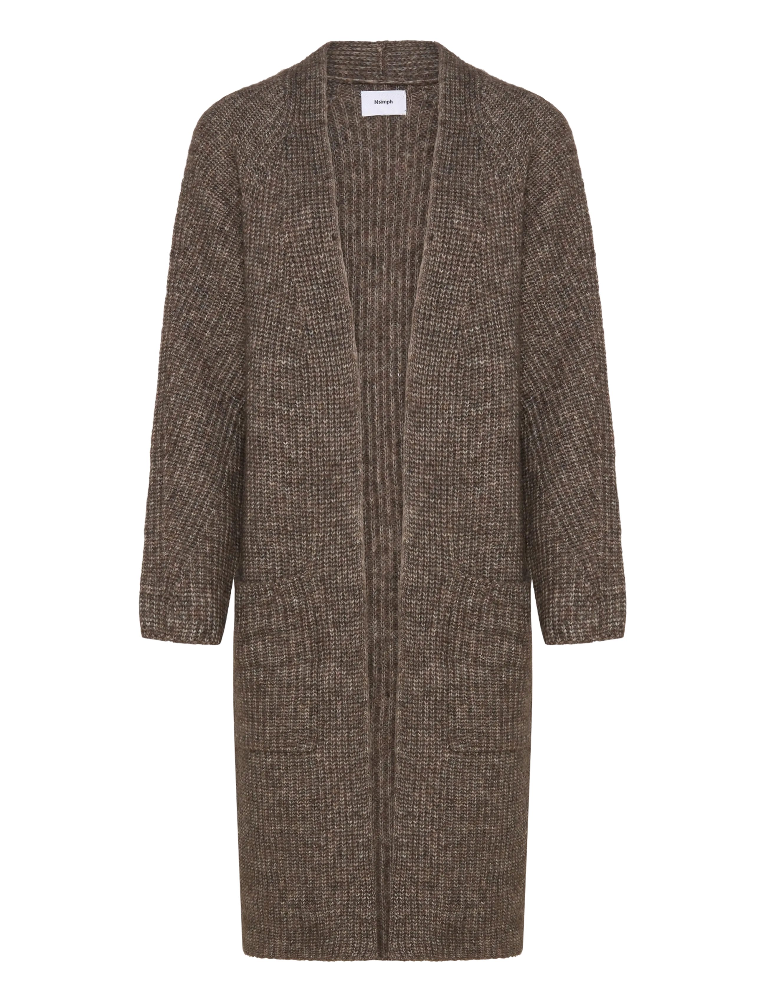 NÜMPH Nuzindi Long Cardigan Braun - M - Damen