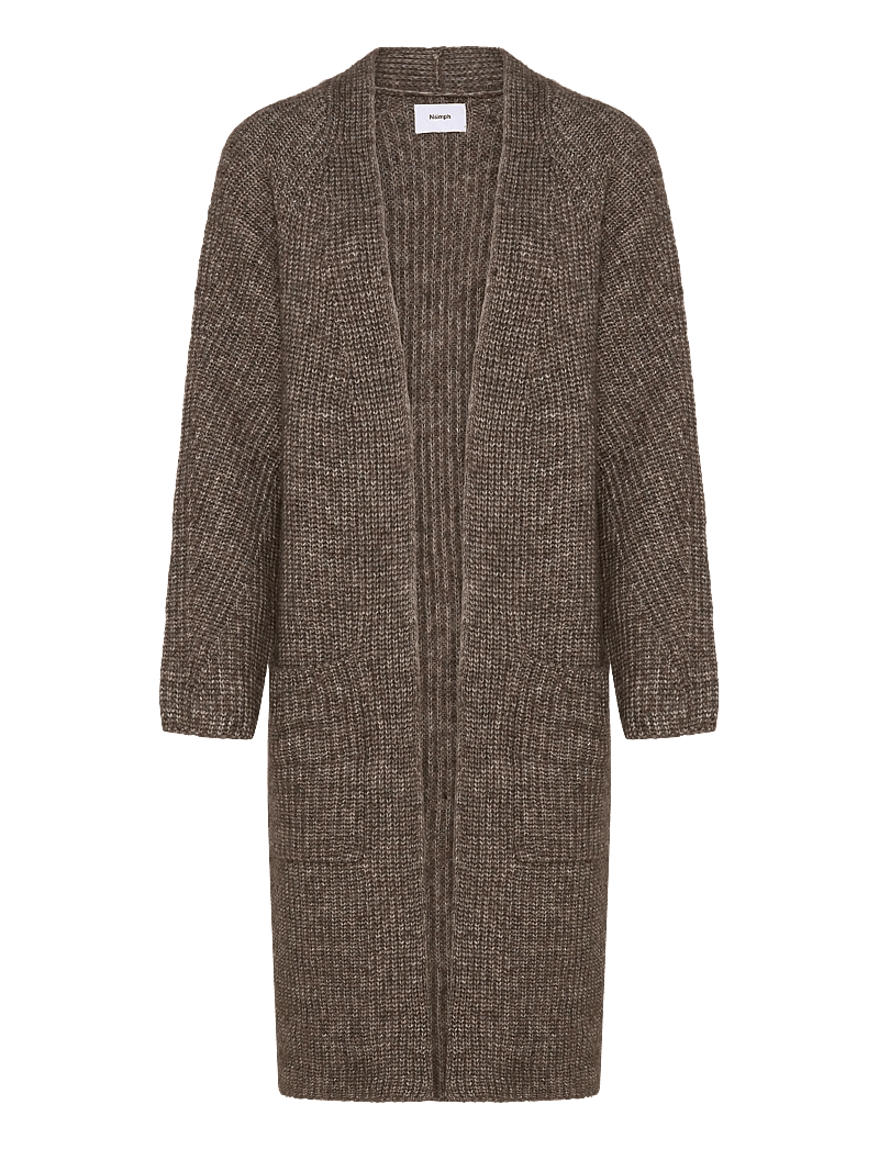 Nümph - NUZINDI LONG CARDIGAN - cardigans - dark earth - 0