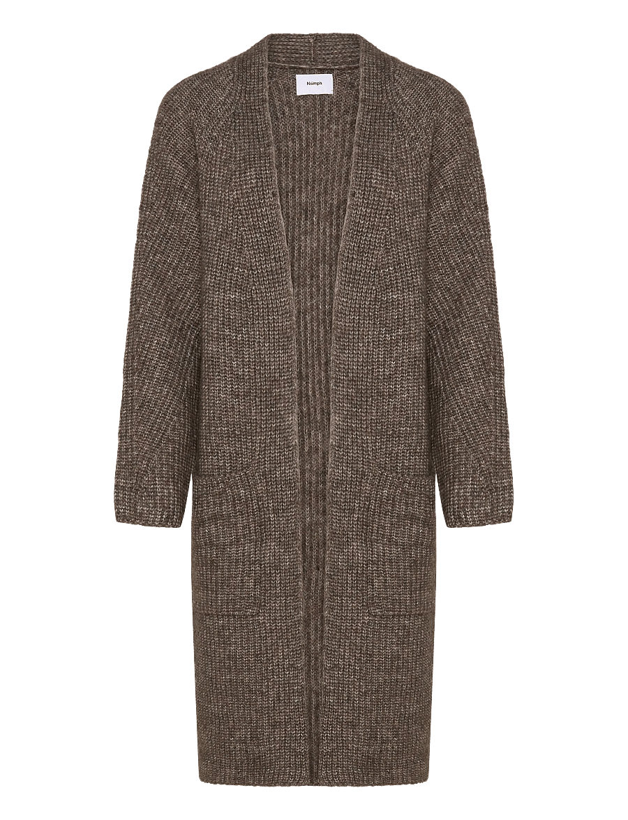 Nümph - NUZINDI LONG CARDIGAN - cardigans - dark earth - 1