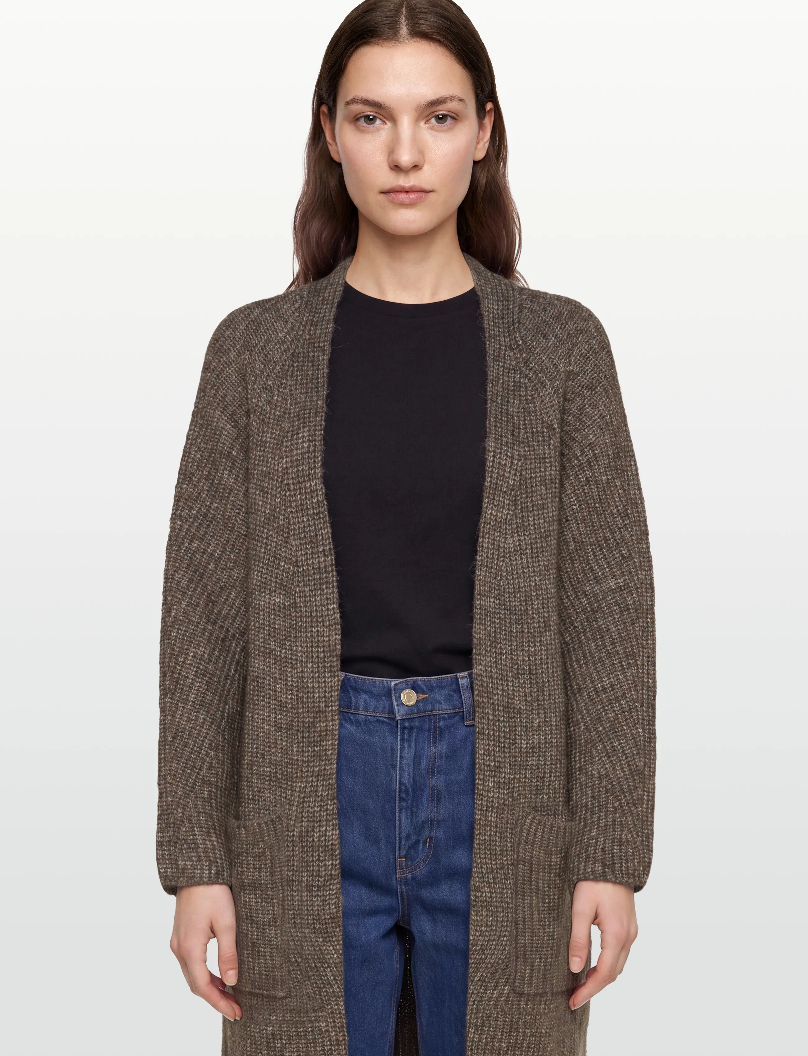Nümph - NUZINDI LONG CARDIGAN - koftor - dark earth - 3