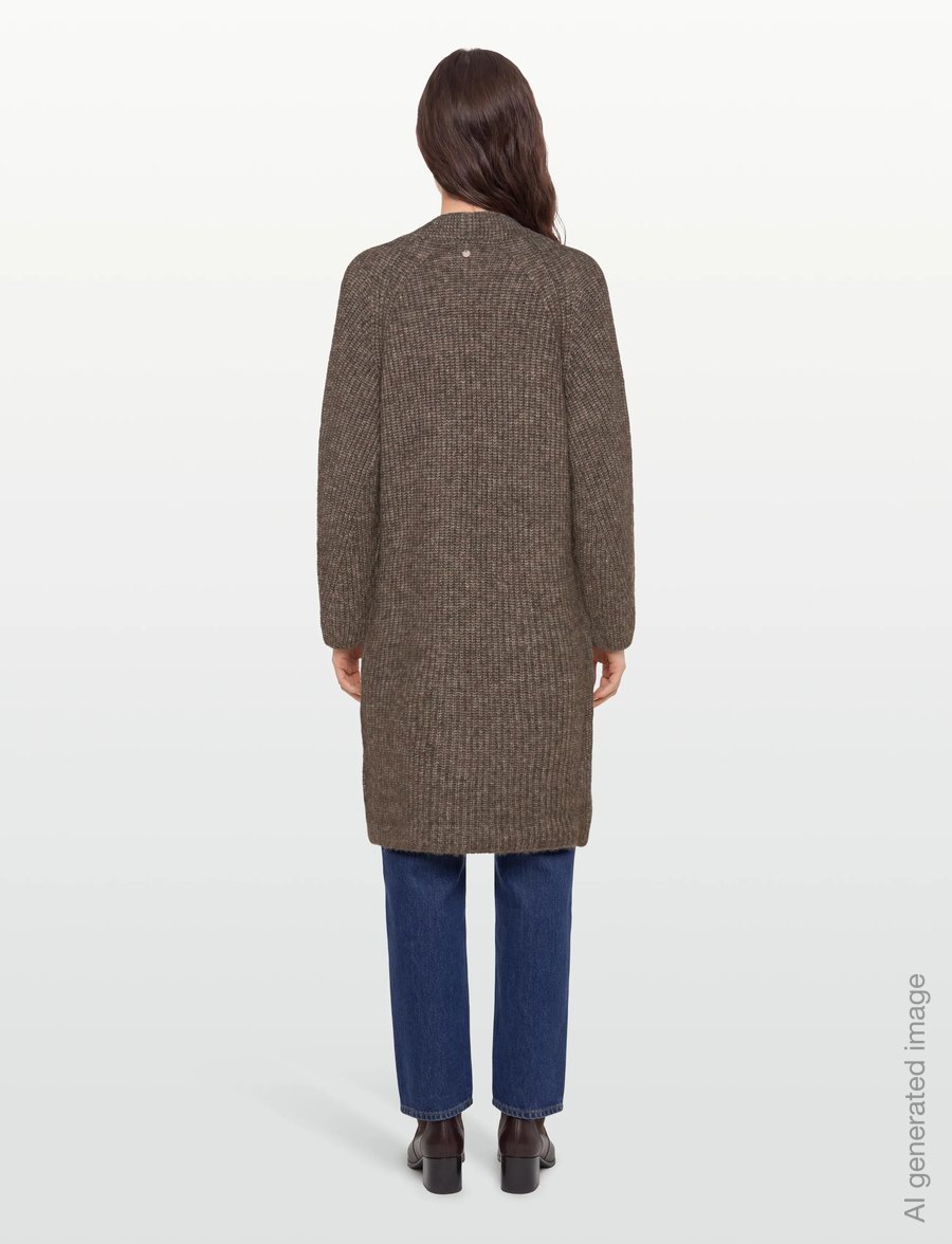 Nümph - NUZINDI LONG CARDIGAN - cardigans - dark earth - 4
