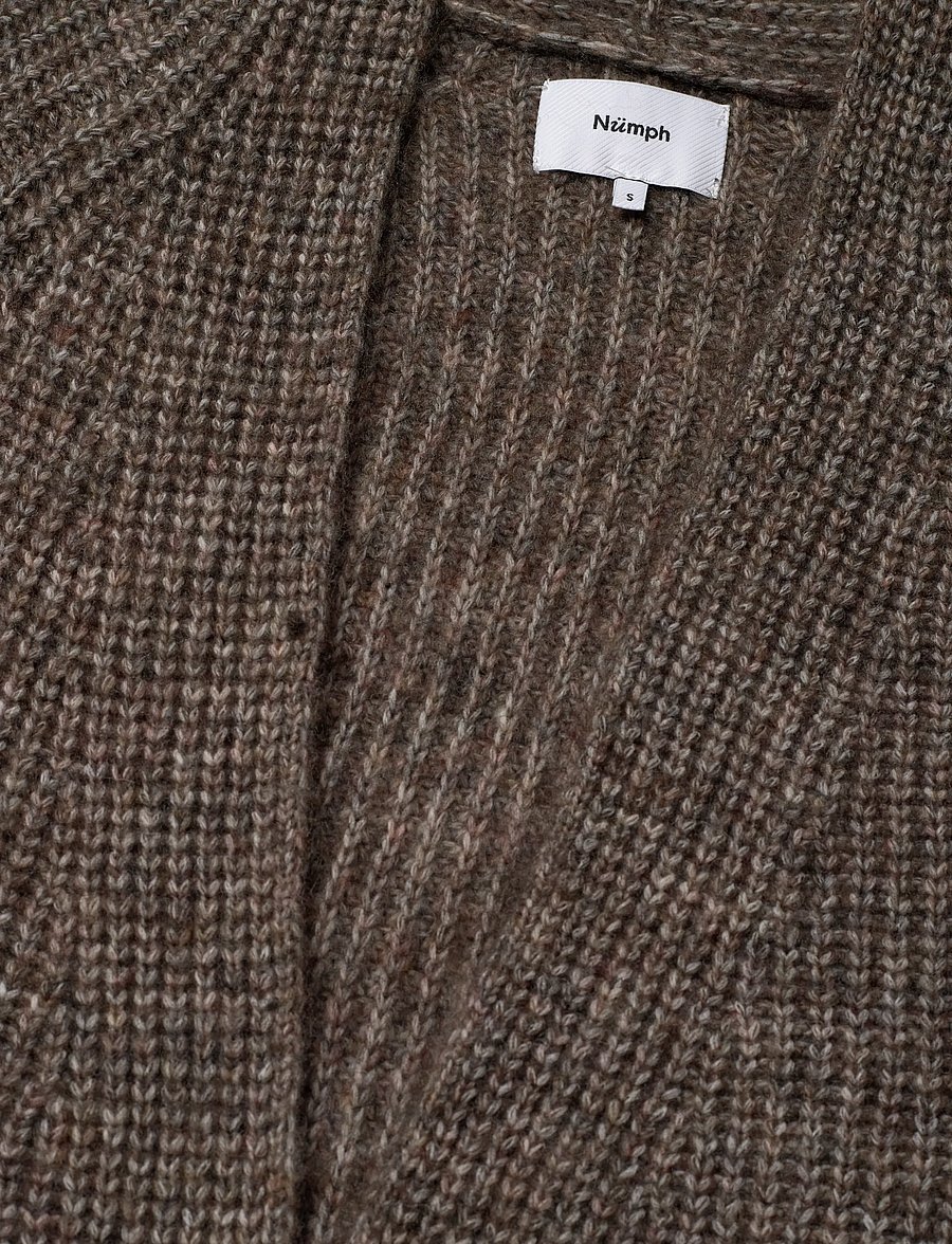 Nümph - NUZINDI LONG CARDIGAN - cardigans - dark earth - 5