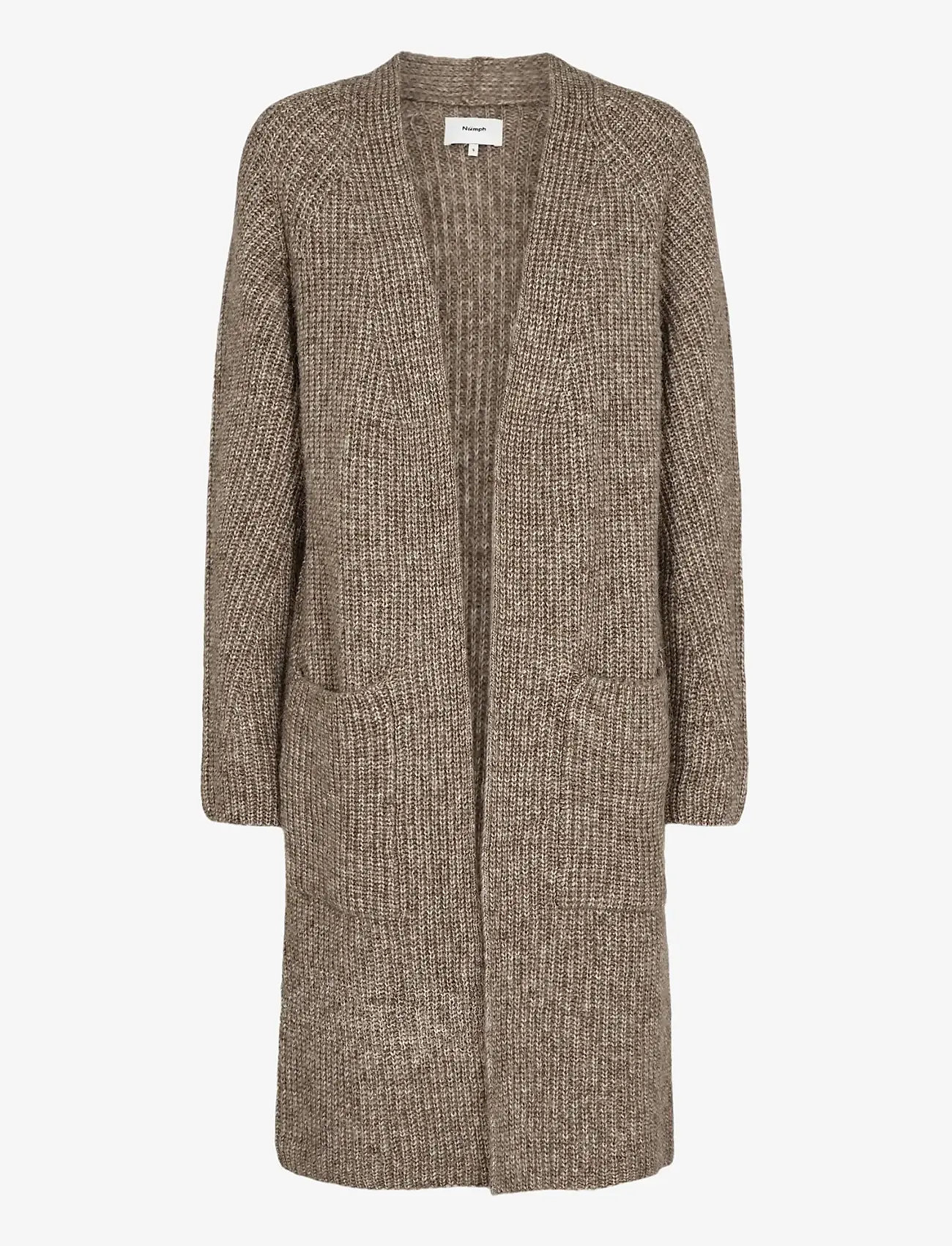 Nümph - NUZINDI LONG CARDIGAN - cardigans - fossil melange - 0