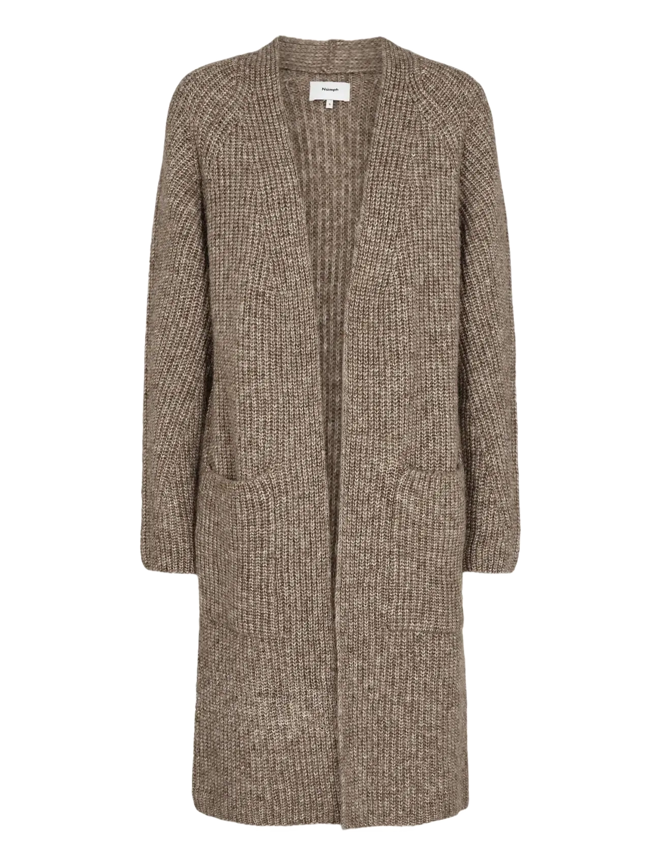 NUZINDI LONG CARDIGAN - FOSSIL MELANGE