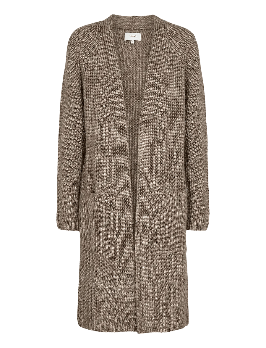 Nümph - NUZINDI LONG CARDIGAN - kardiganai - fossil melange - 0