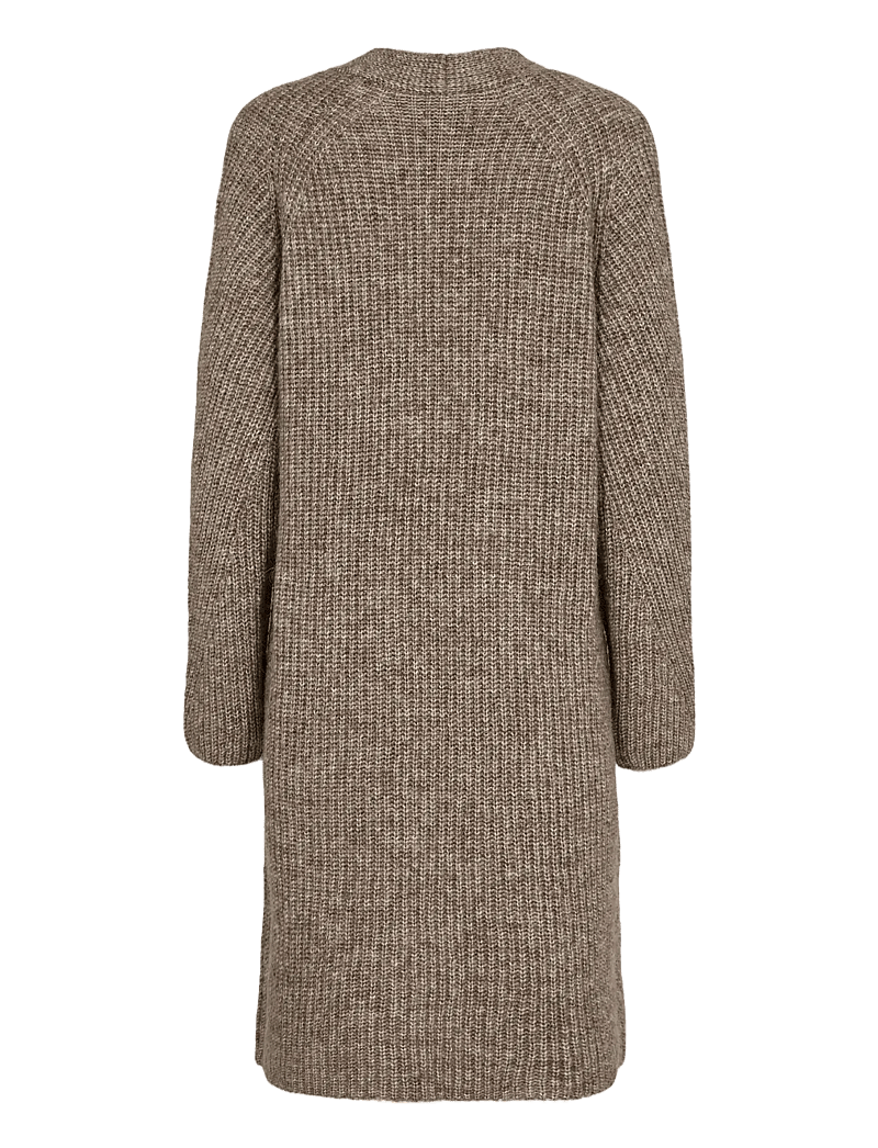 Nümph - NUZINDI LONG CARDIGAN - cardigans - fossil melange - 1