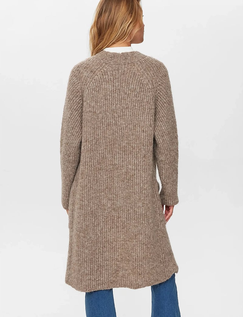 Nümph - NUZINDI LONG CARDIGAN - cardigans - fossil melange - 3