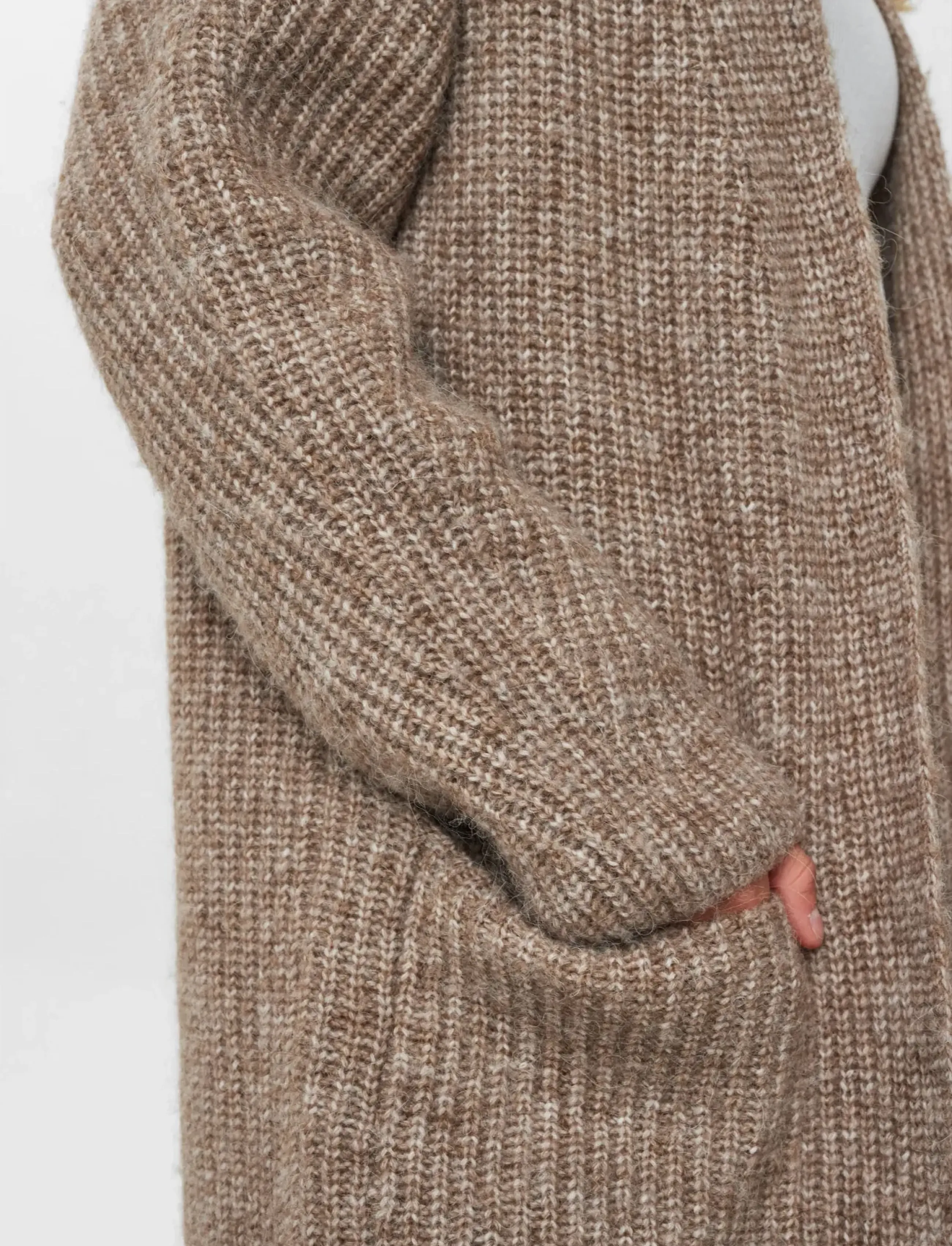 Nümph - NUZINDI LONG CARDIGAN - neuleet - fossil melange - 5