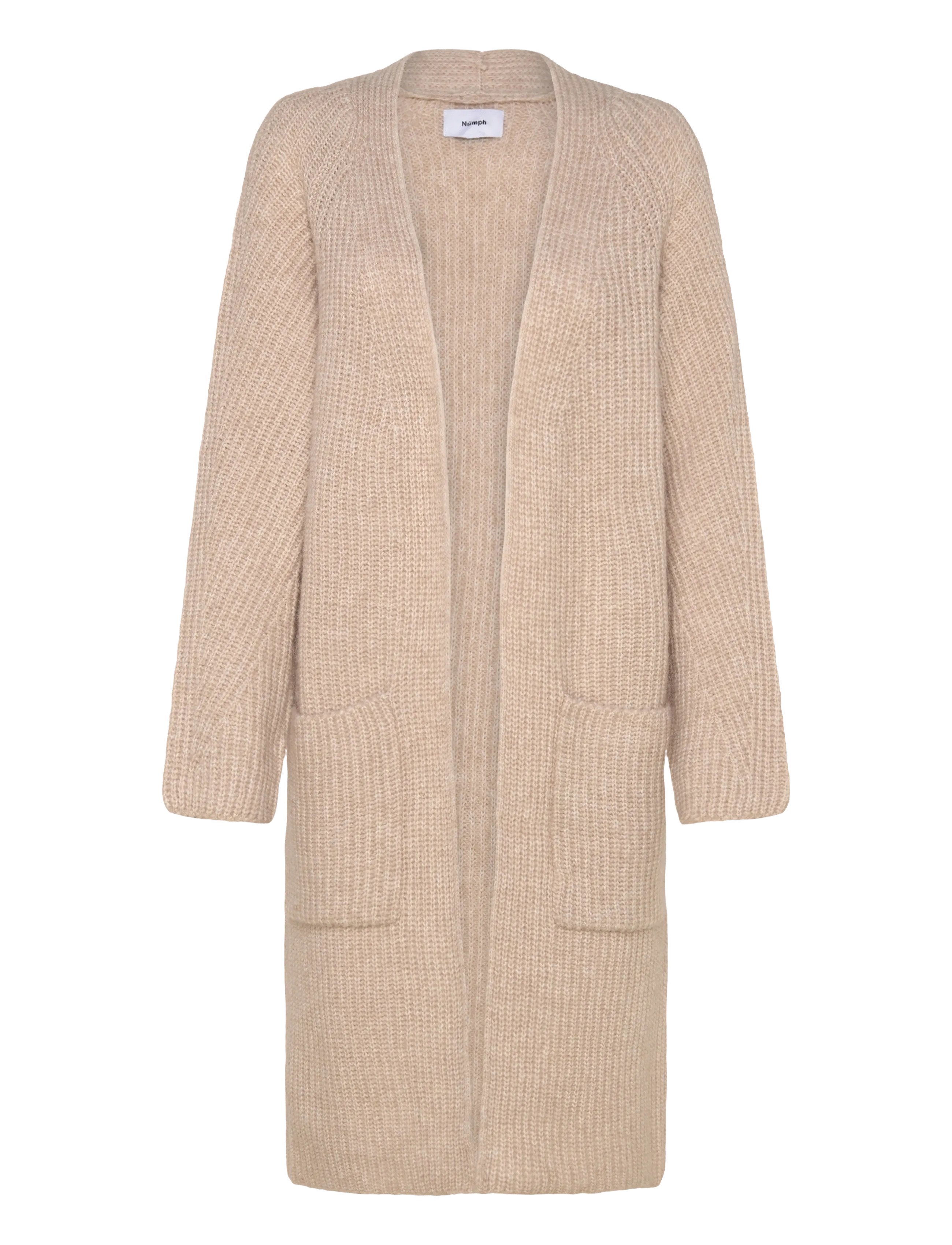 NÜMPH Nuzindi Long Cardigan Beige - XL - Damen