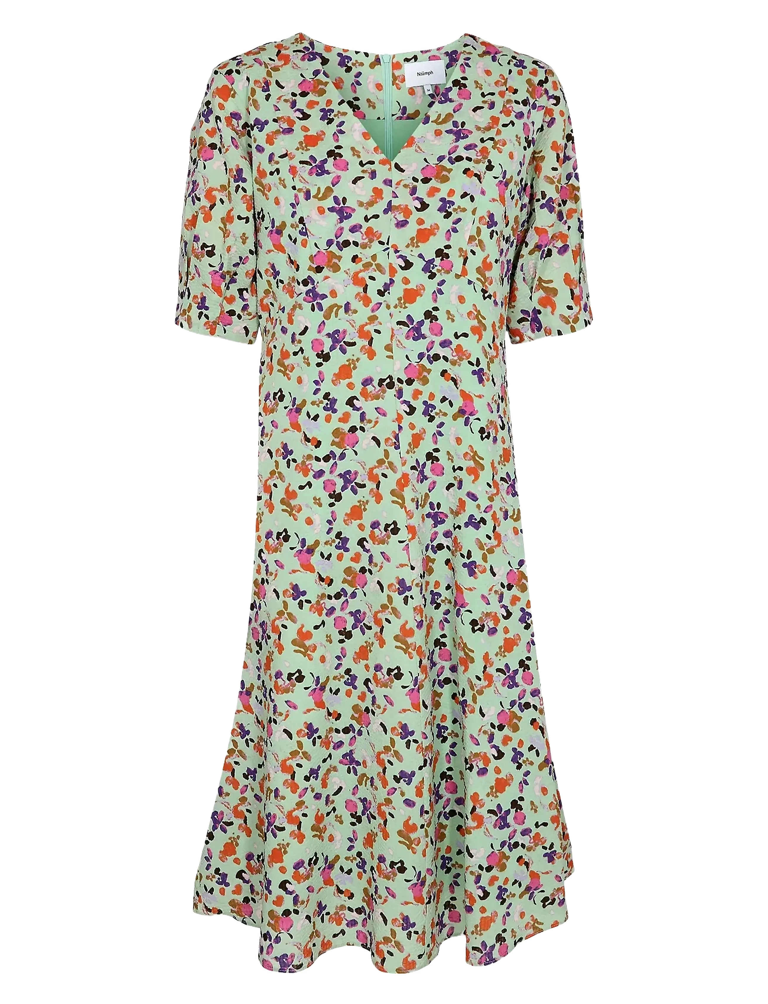 NURUBINA SHORT DRESS - GRAYED JADE