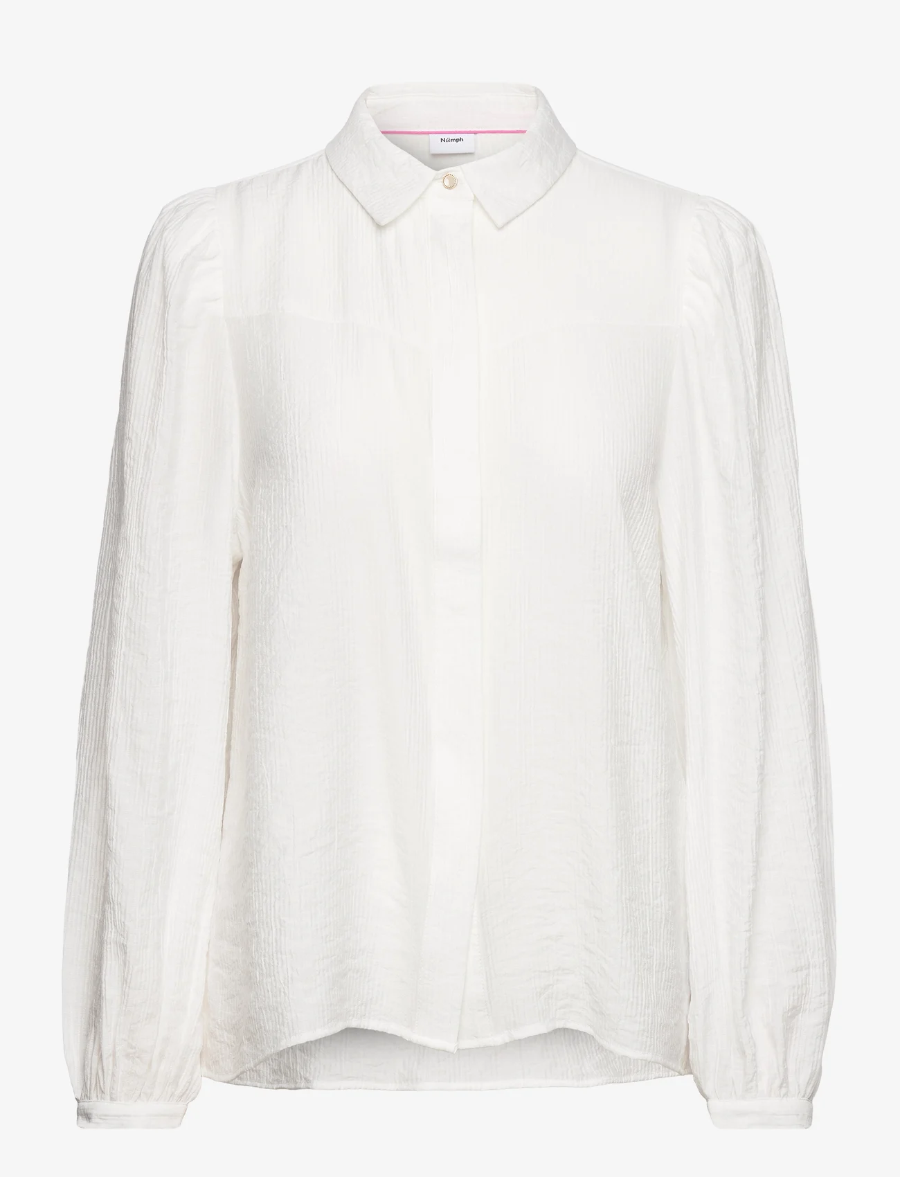 Nümph - NUREGITSE SHIRT - long-sleeved blouses - bright white - 0