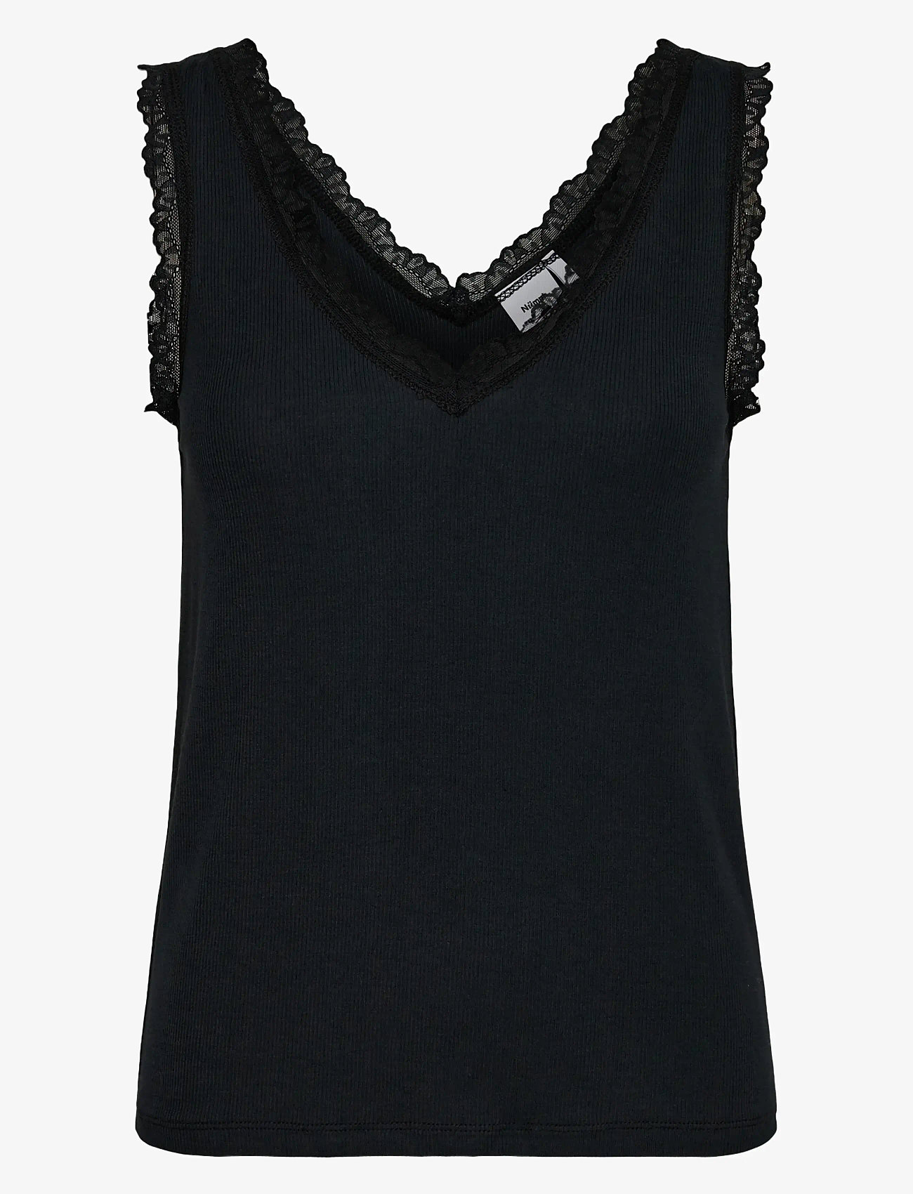 Nümph - NUBOWIE LACE TOP - tanktops - caviar - 0