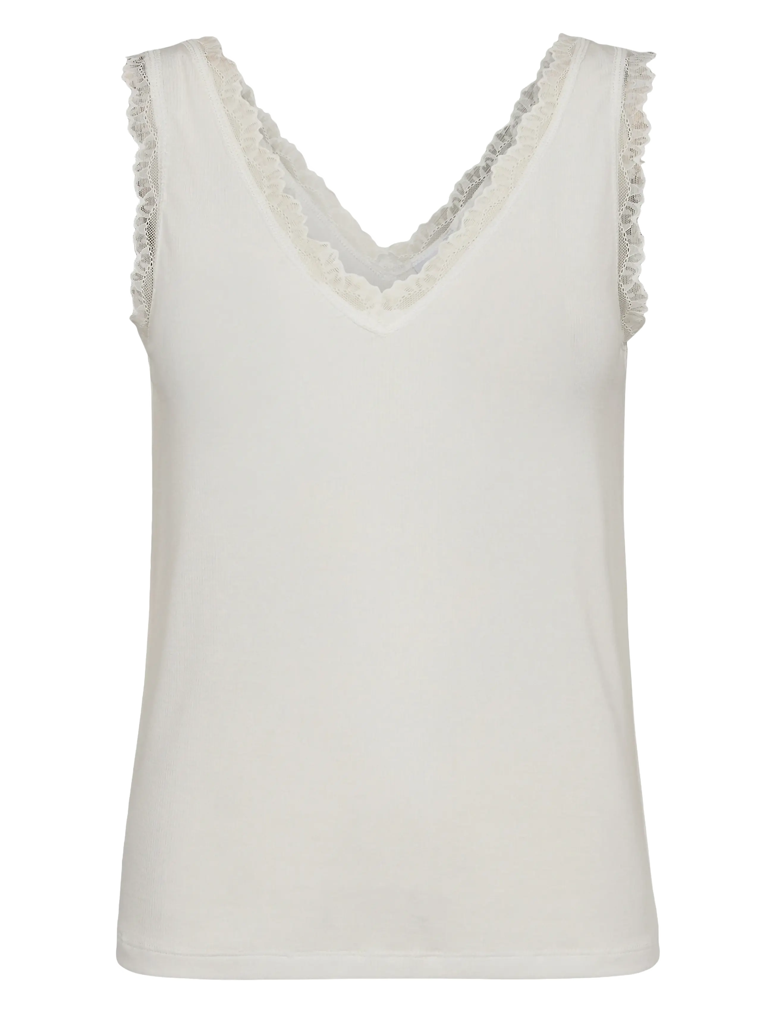 Nümph NUBOWIE LACE TOP - Nümph - CLOUD DANCER / cream