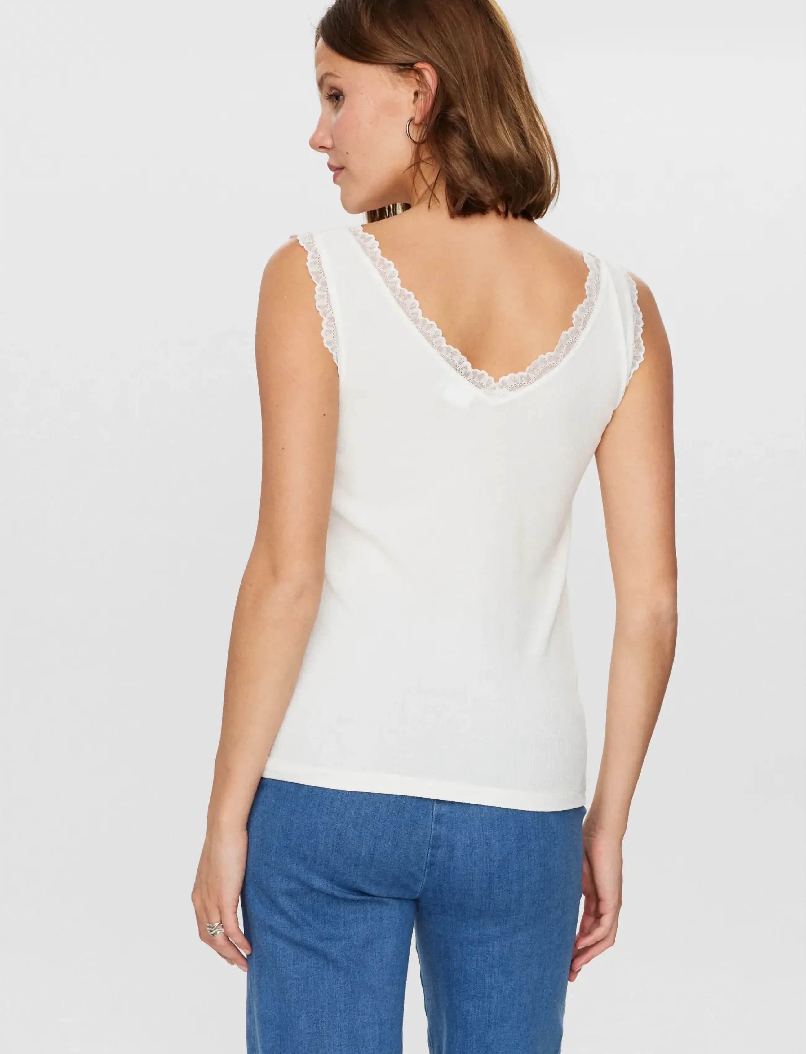 Nümph - NUBOWIE LACE TOP - laveste priser - cloud dancer - 3