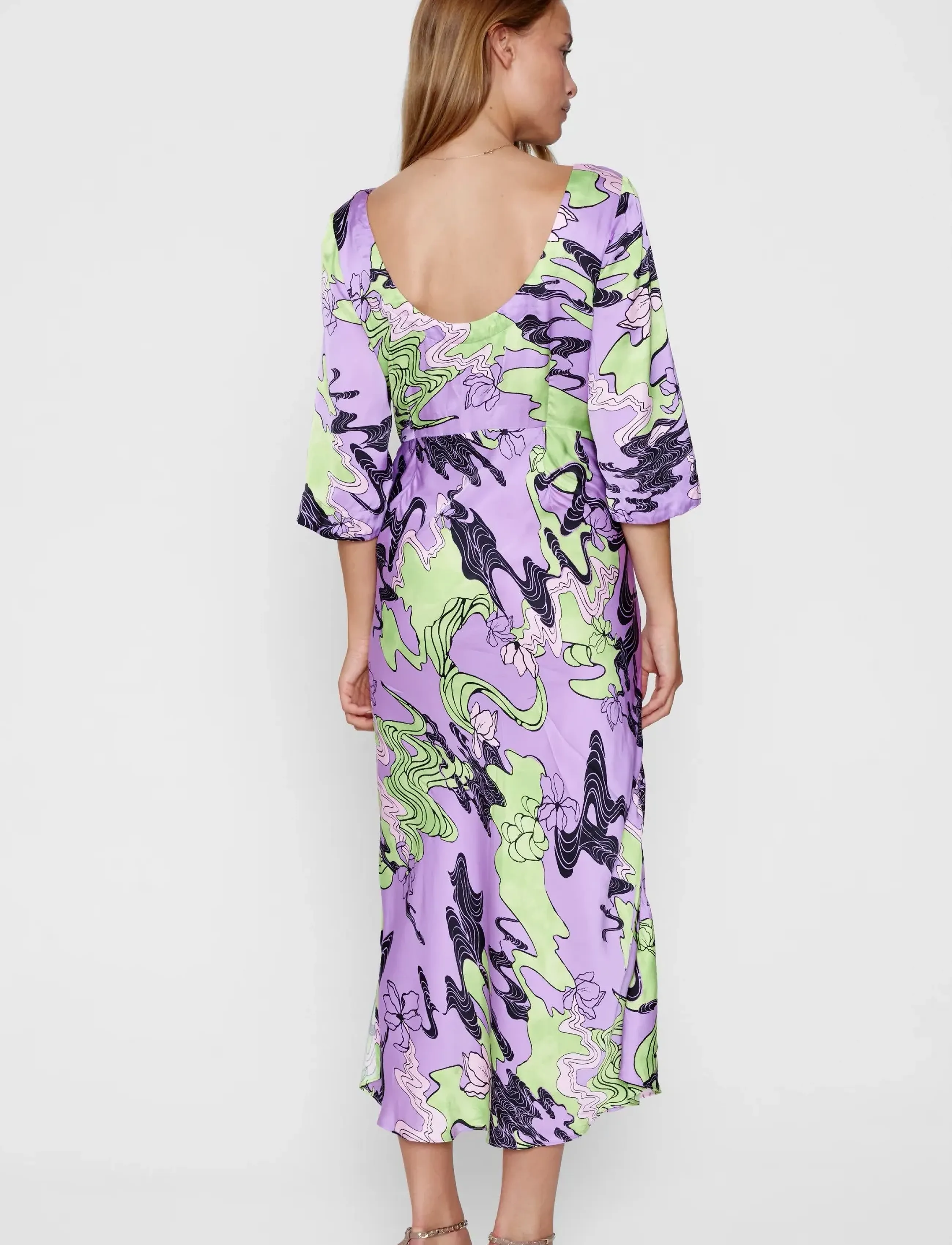Nümph - NUWANDA DRESS - midi dresses - african violet - 4