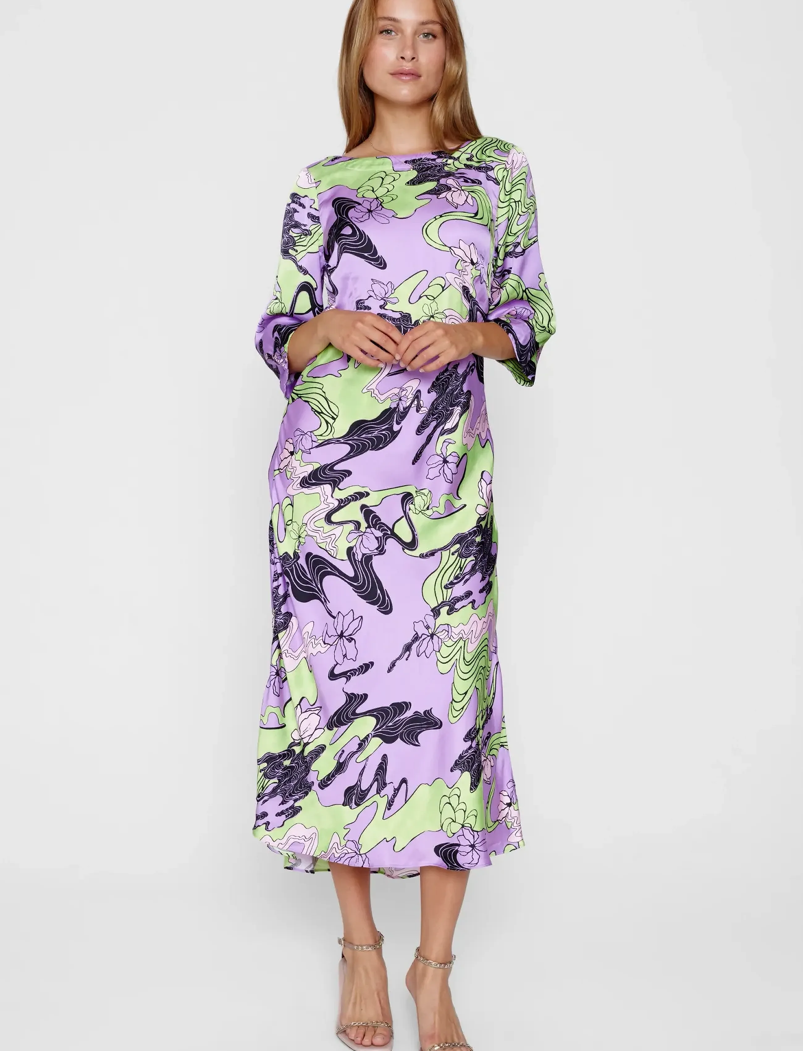 Nümph - NUWANDA DRESS - midi dresses - african violet - 5