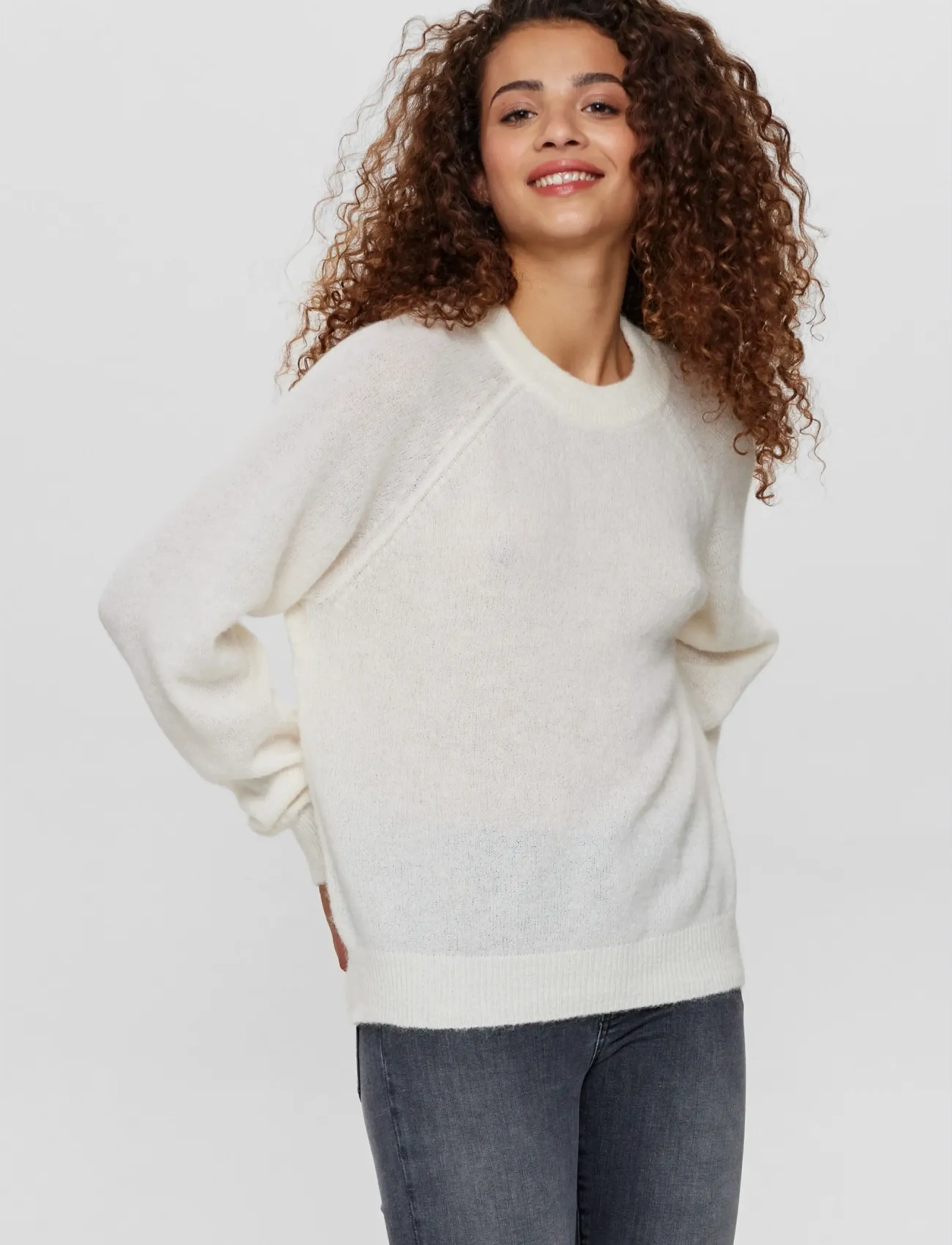 Nümph - NURIETTE PULLOVER - tröjor - cloud dancer - 2
