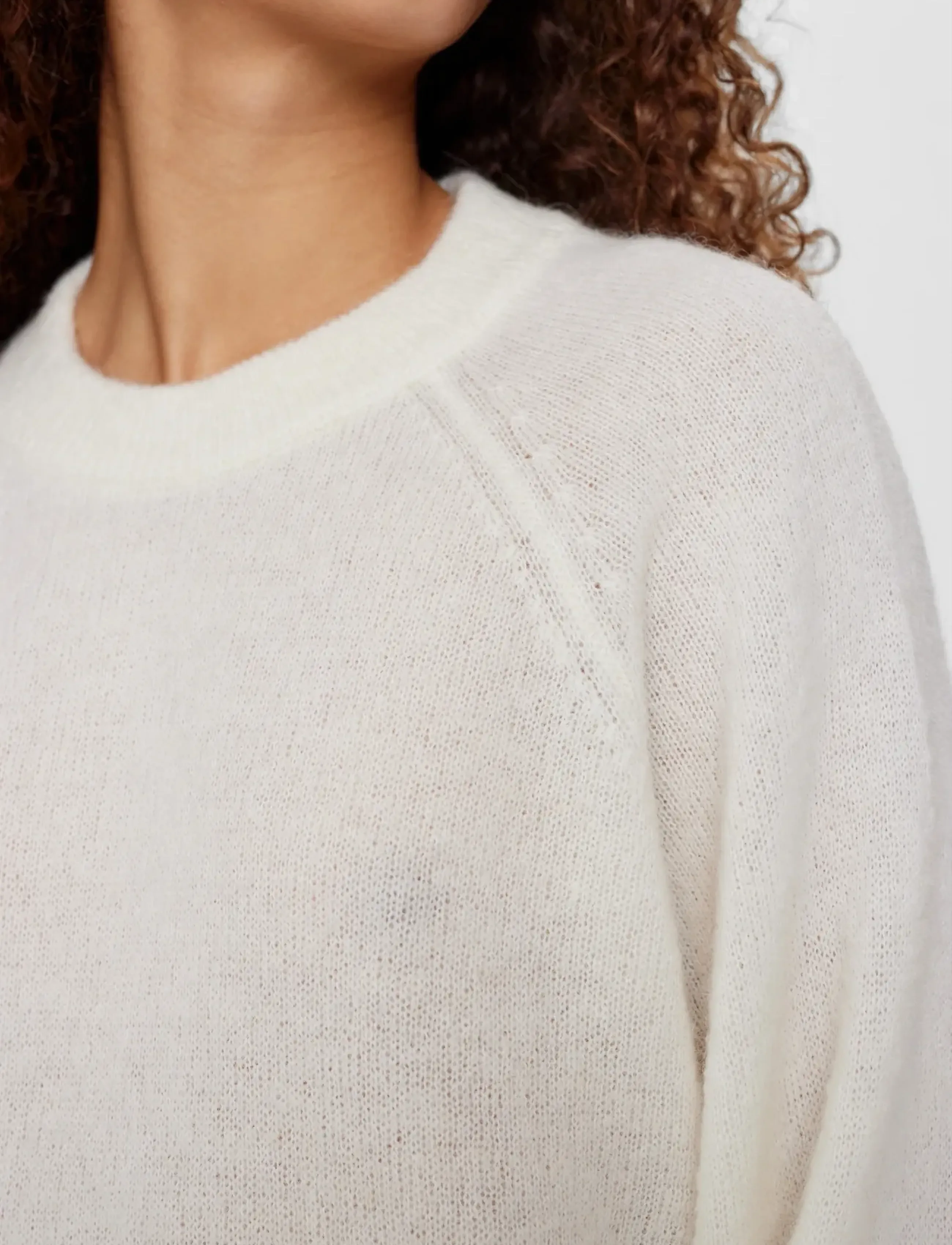 Nümph NURIETTE PULLOVER - Striktrøjer - CLOUD DANCER / cream