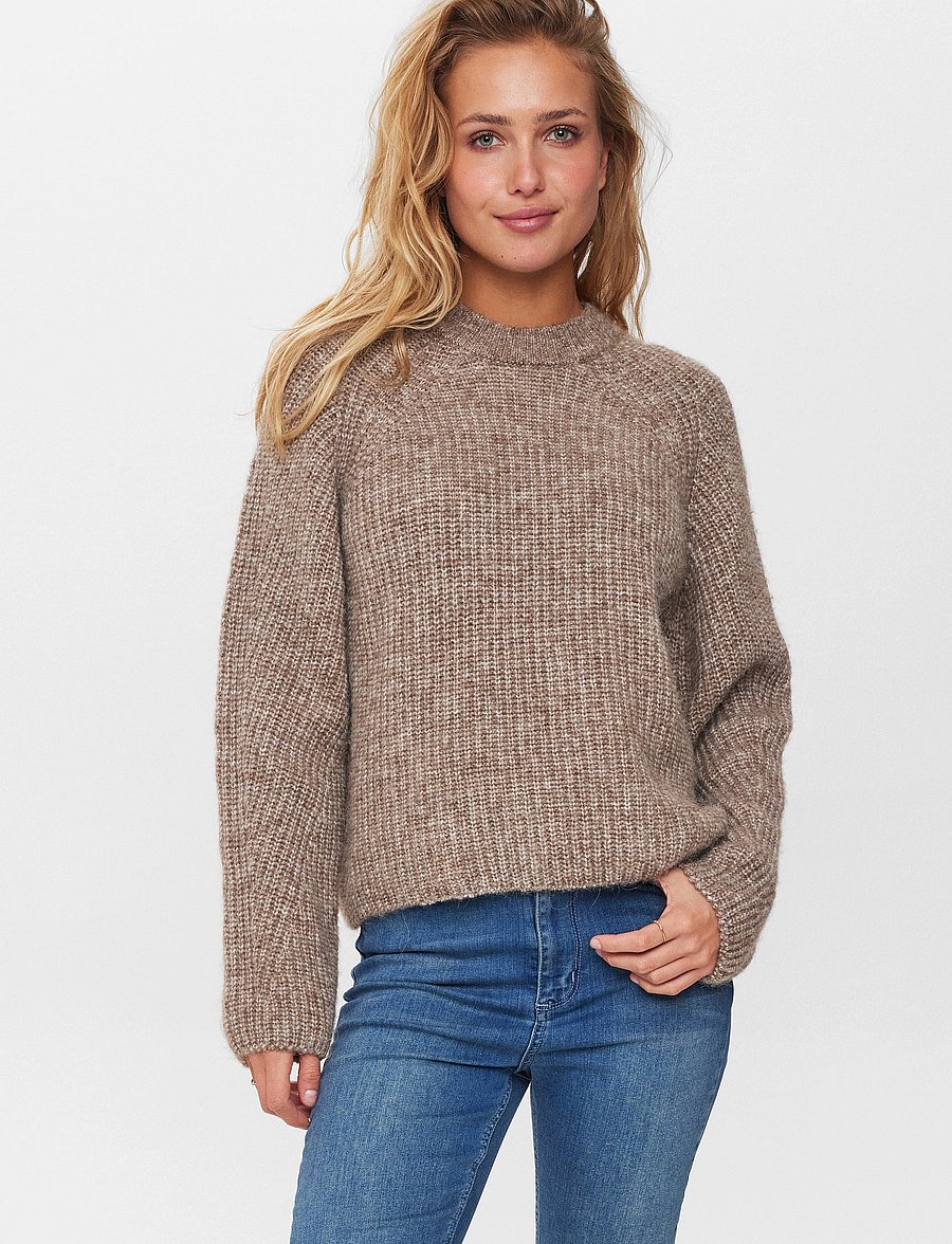 Nümph - NUZINDI PULLOVER - pullover - fossil melange - 0