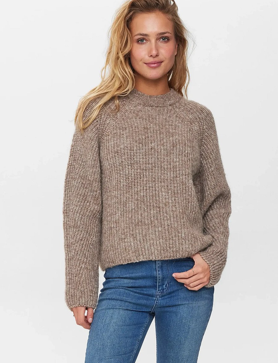 Nümph - NUZINDI PULLOVER - pullover - fossil melange - 3