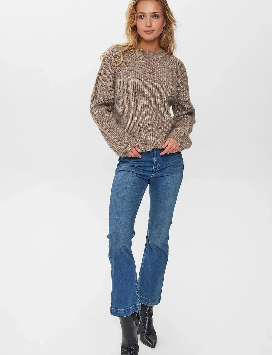 Nümph - NUZINDI PULLOVER - pullover - fossil melange - 5