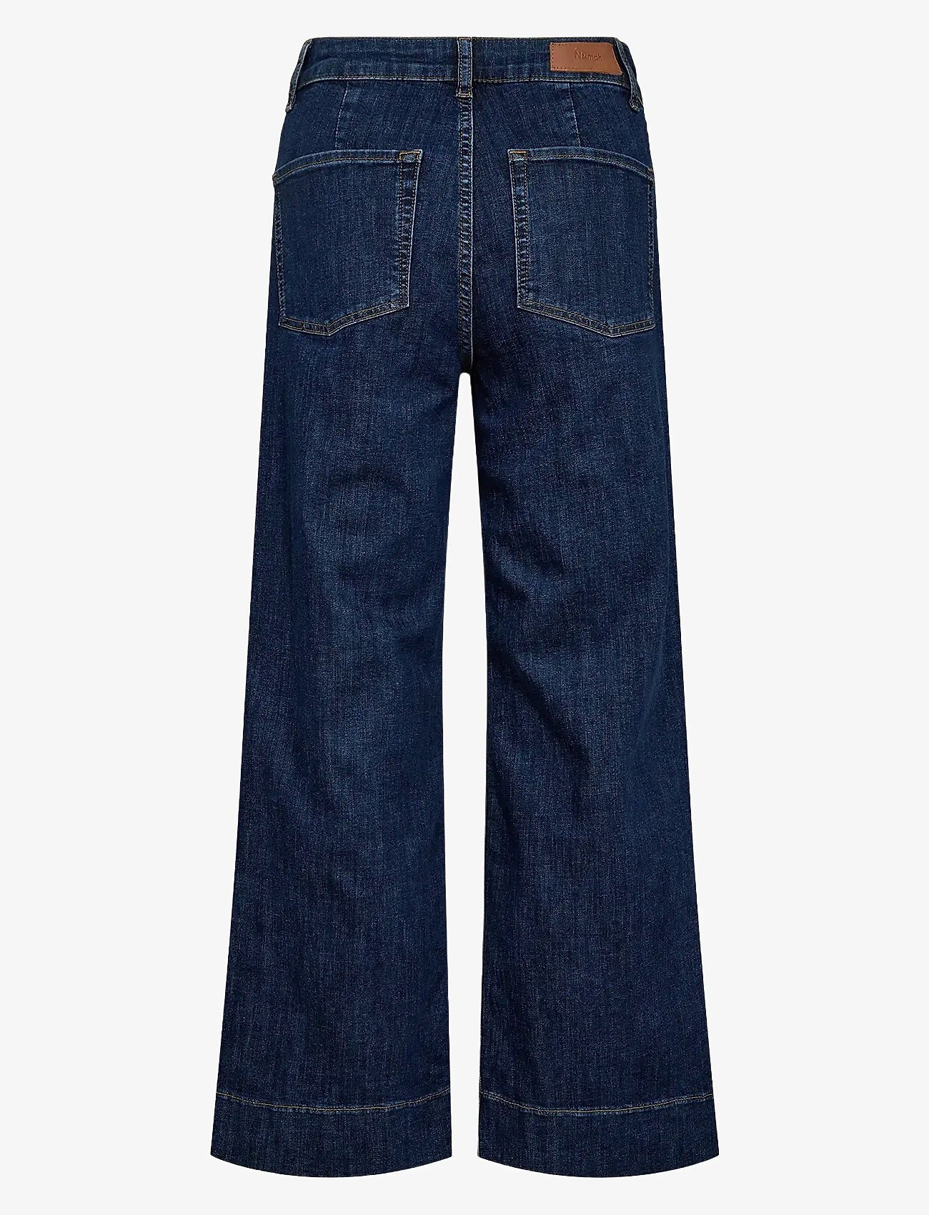 Nümph - NUPARIS CROPPED JEANS - DARK BLUE - brede jeans - dark blue denim - 1