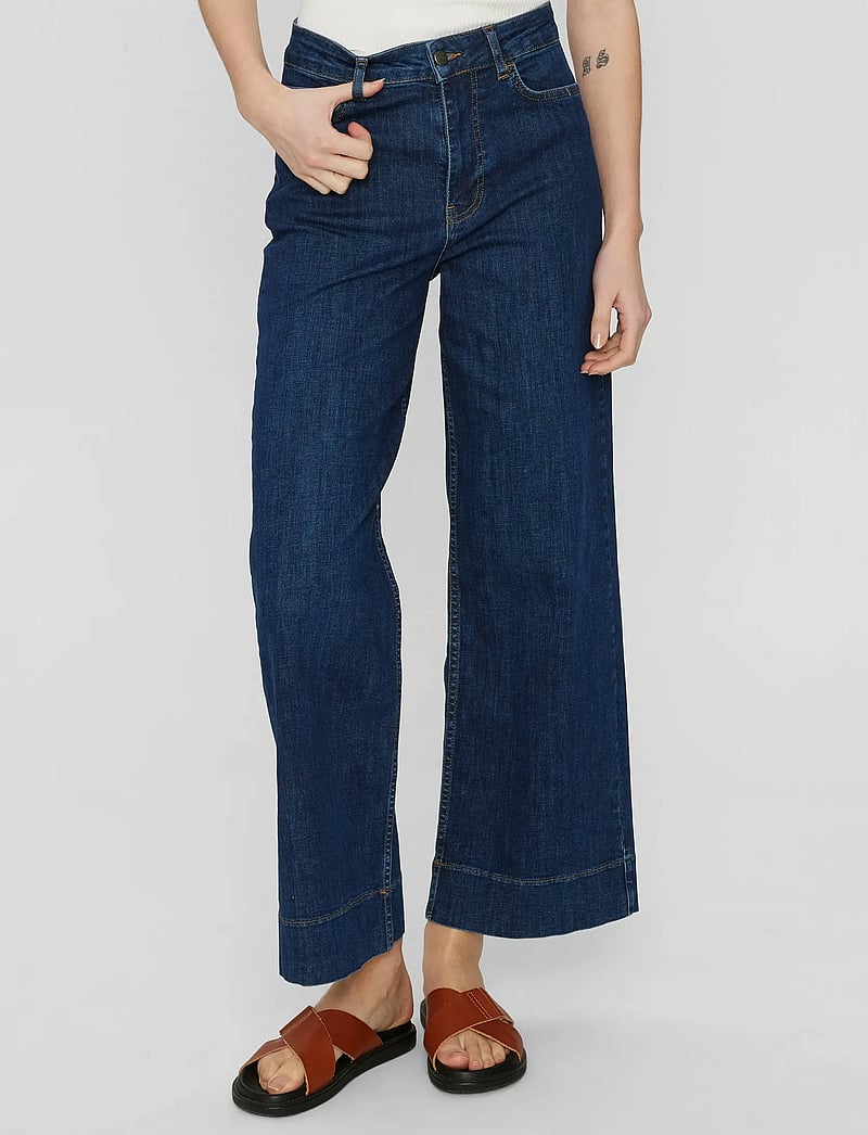 Nümph - NUPARIS CROPPED JEANS - DARK BLUE - brede jeans - dark blue denim - 2