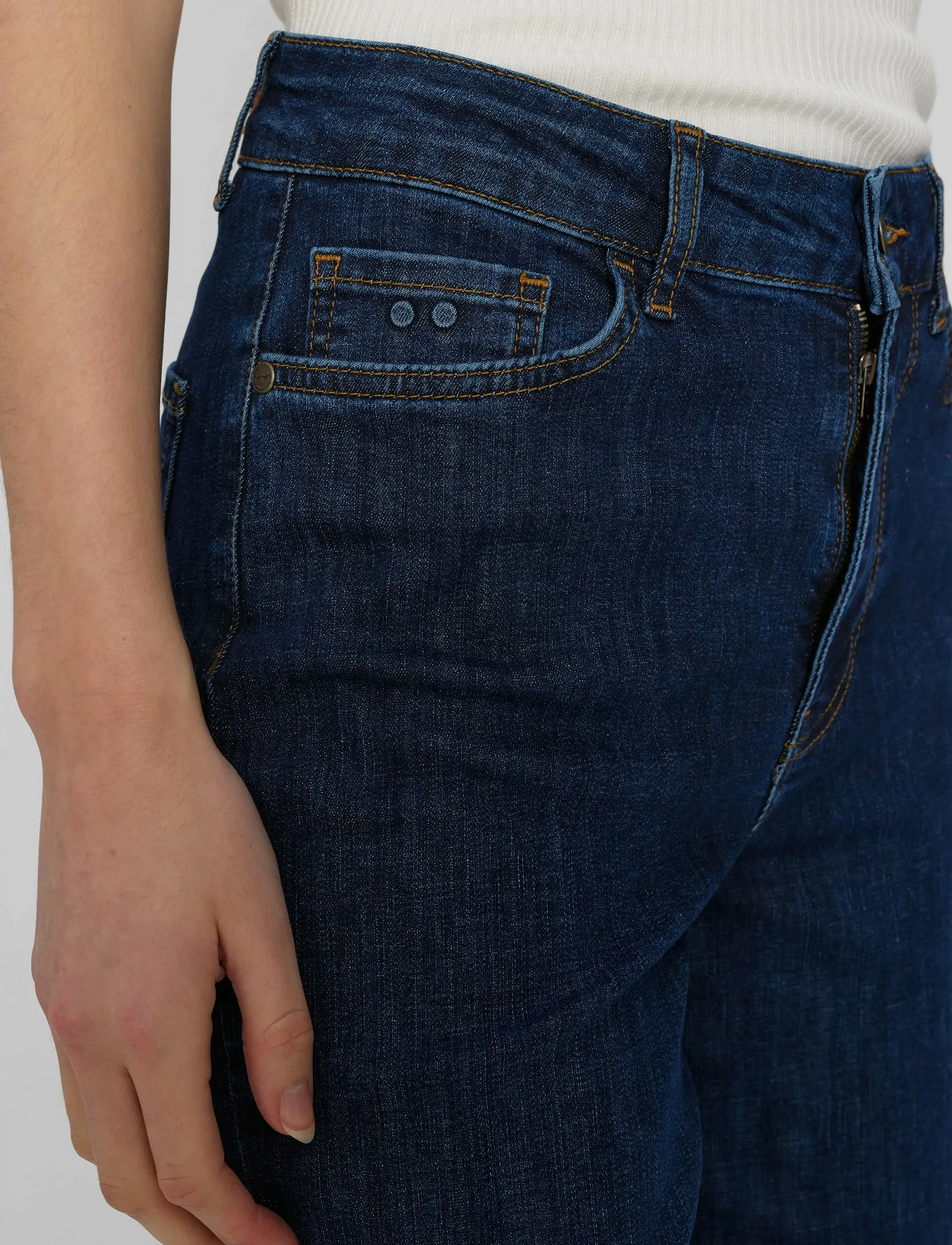 Nümph - NUPARIS CROPPED JEANS - DARK BLUE - dark blue denim - 5