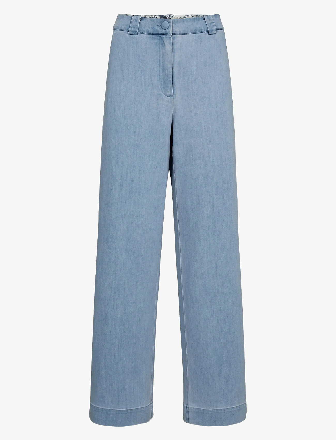 Nümph - NUALETTA - PANTS - straight leg hosen - light blue denim - 1