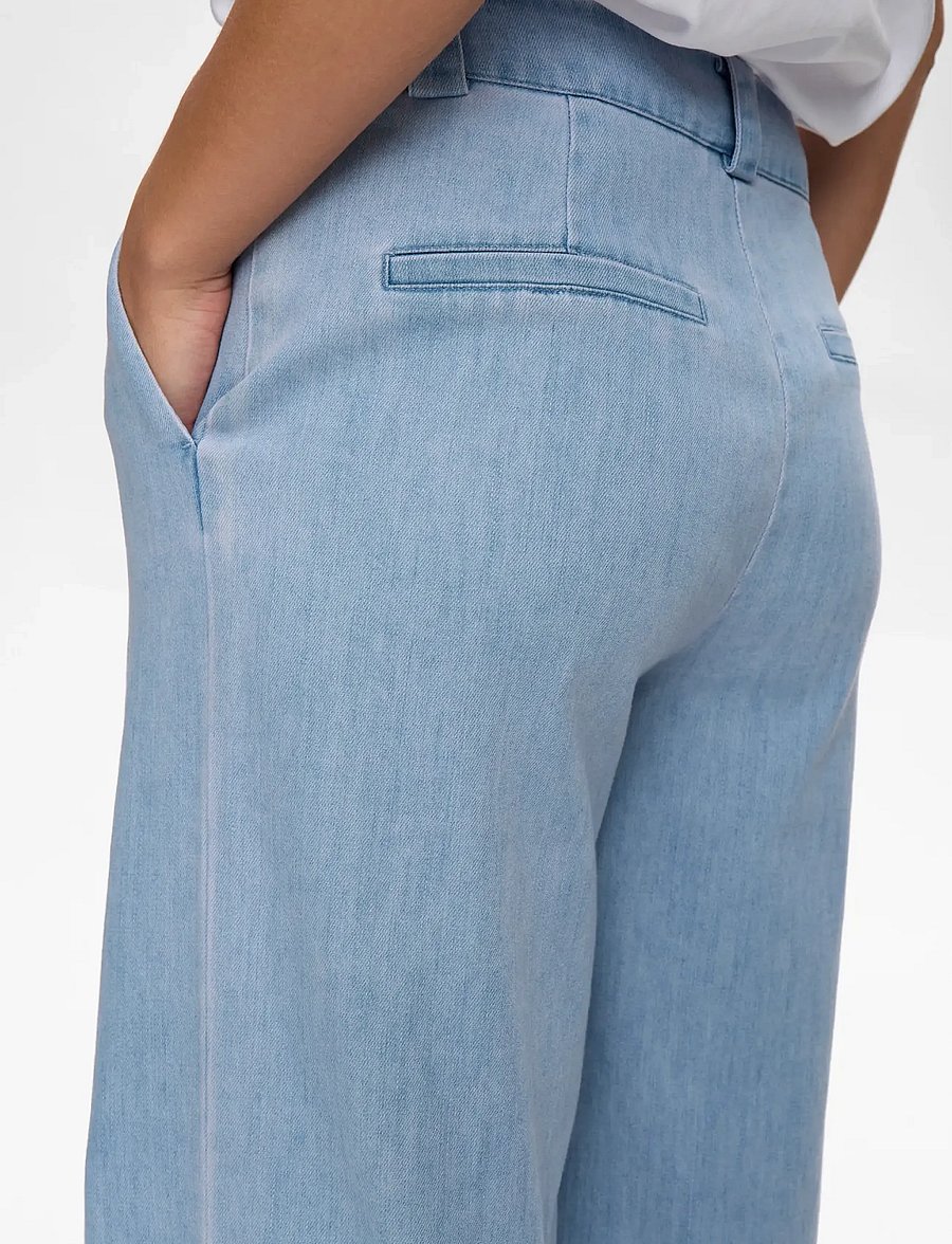 Nümph - NUALETTA - PANTS - raka byxor - light blue denim - 4