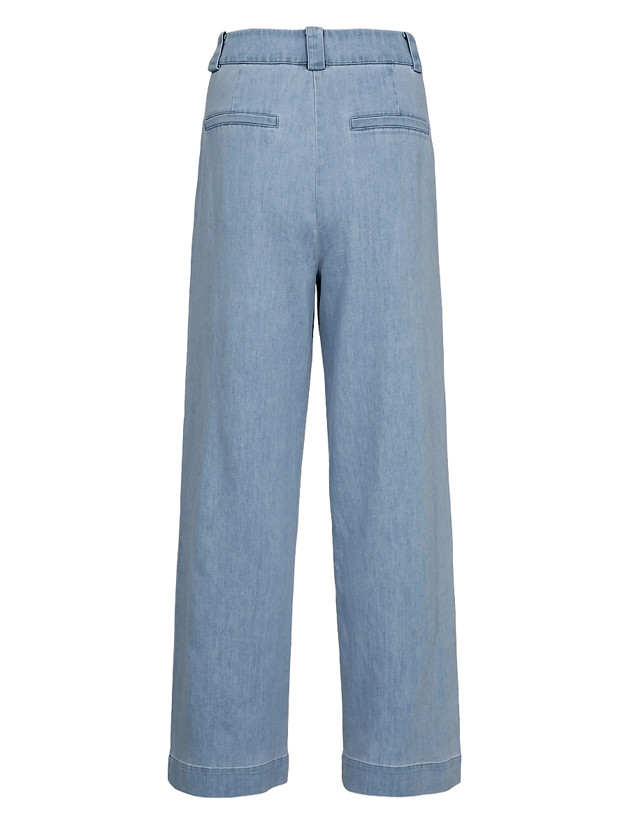 Nümph - NUALETTA - PANTS - raka byxor - light blue denim - 2
