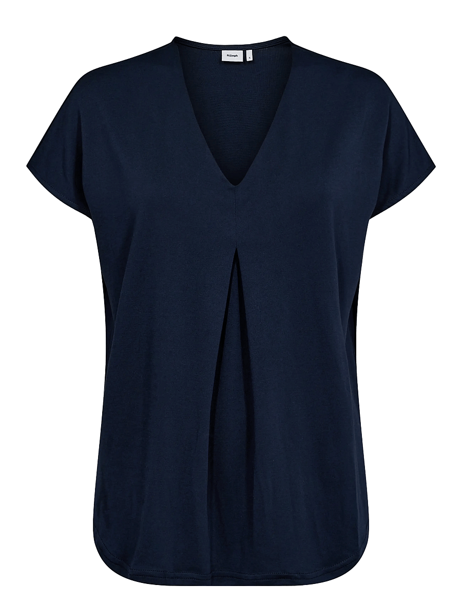 Nümph - NUTILIA SS BLOUSE - kortärmade blusar - dark sapphire - 0