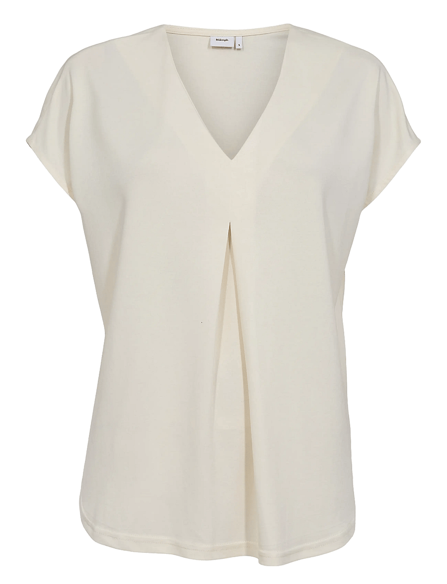 Nümph - NUTILIA SS BLOUSE - kurzärmelige blusen - pristine - 0