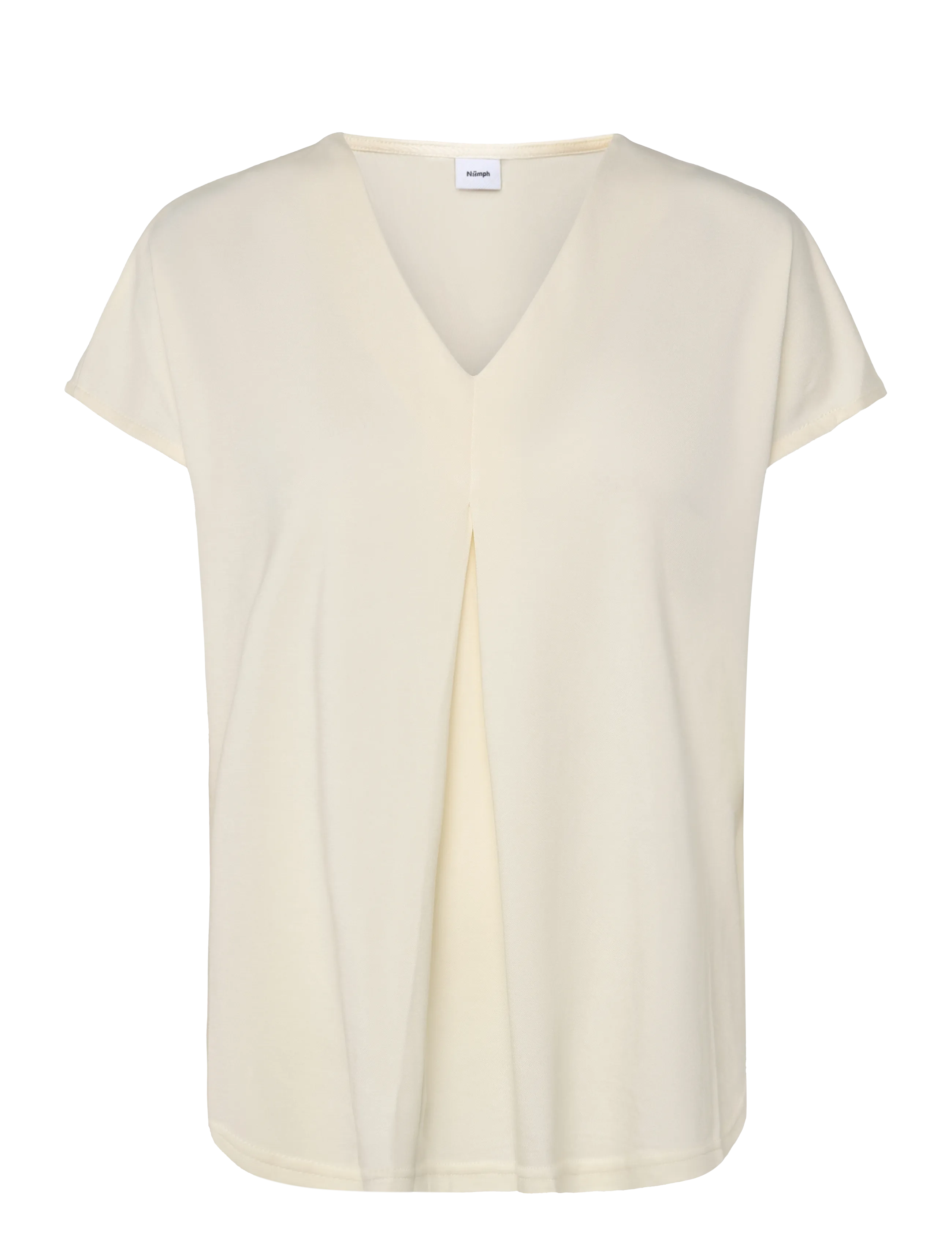 Nümph NUTILIA SS BLOUSE - Kortærmede bluser - PRISTINE / cream