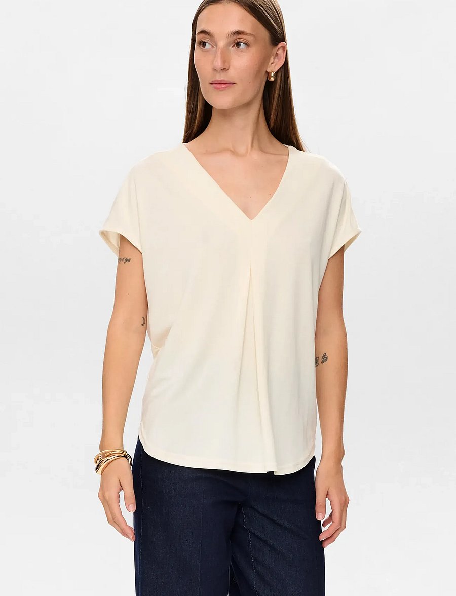 Nümph - NUTILIA SS BLOUSE - bluzki z krótkim rękawem - pristine - 2